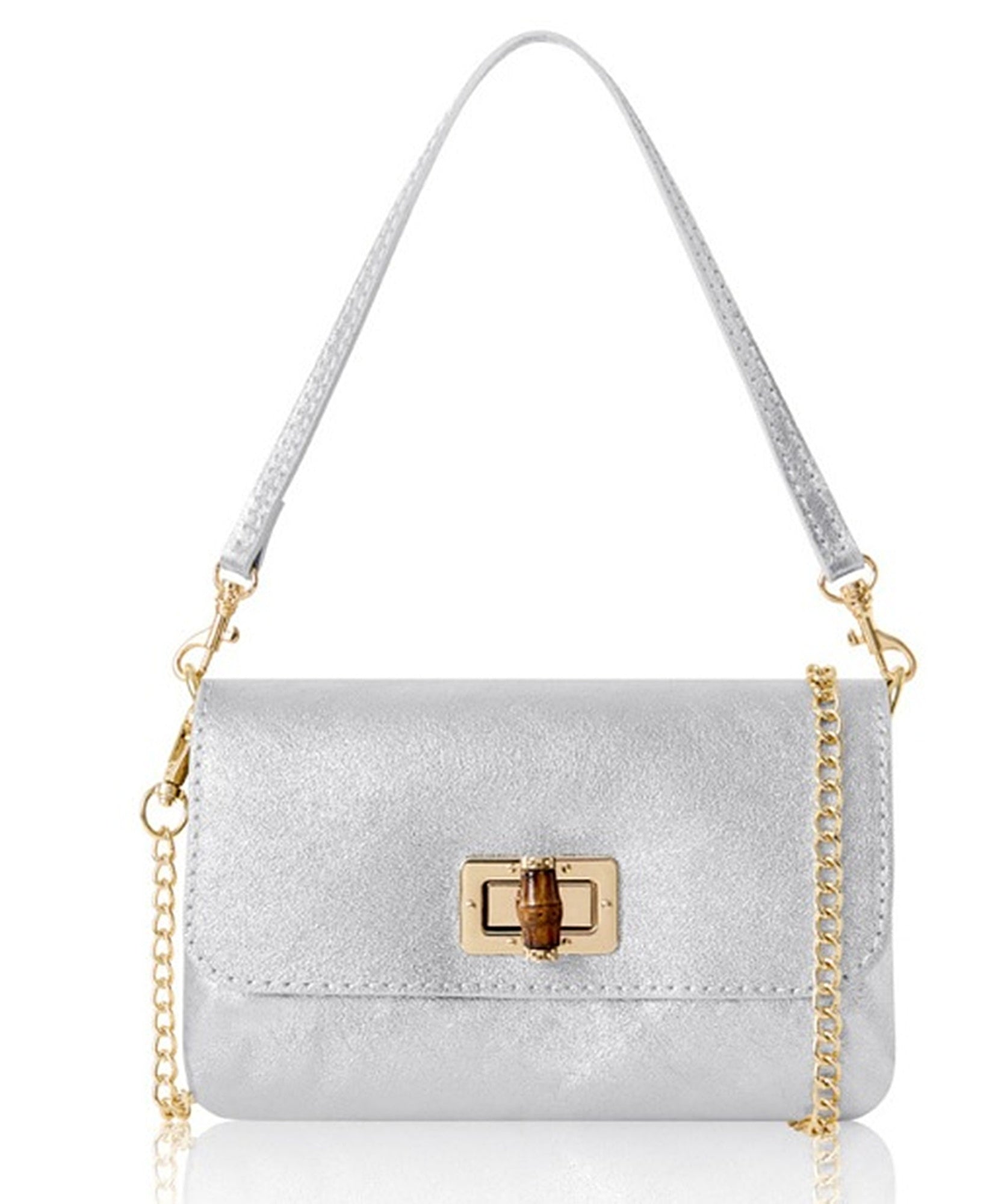 Leather Crossbody Shoulder Bag Clutch Bag Turn Lock Shoulder Bag Evening Bag