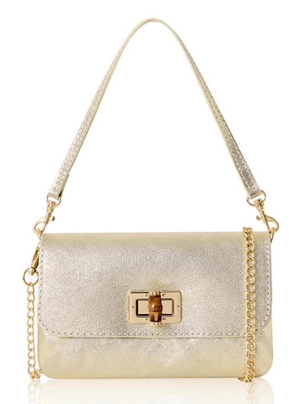 Leather Crossbody Shoulder Bag Clutch Bag Turn Lock Shoulder Bag Evening Bag