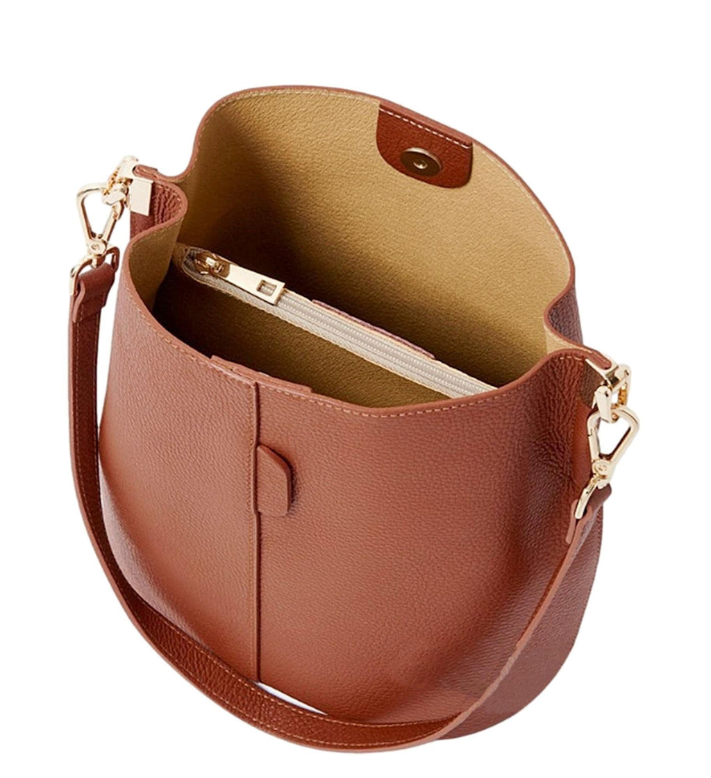 Bucket Style Leather Shoulder Bag Crossbody Bag Med-Lg  New Arrival