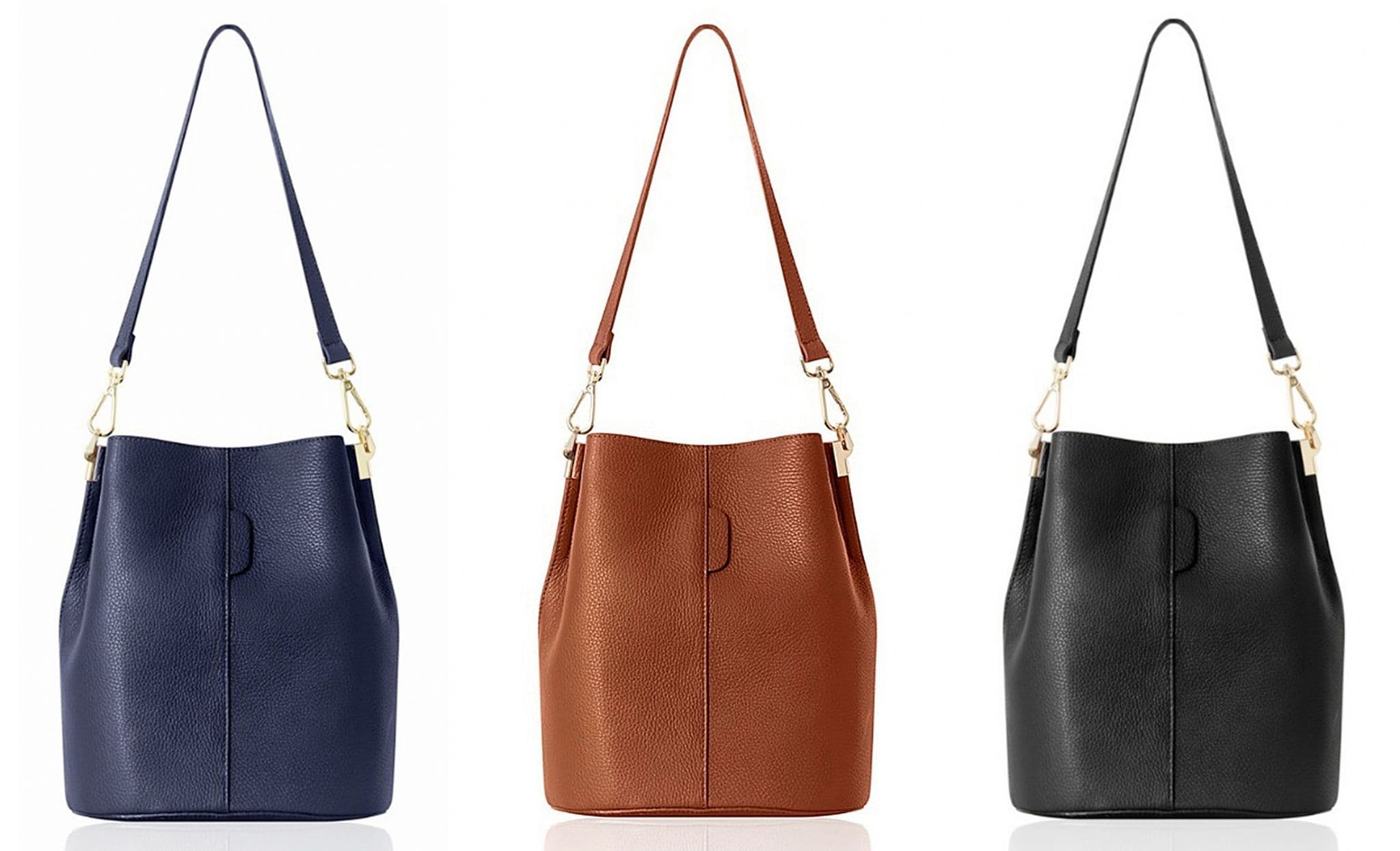 Bucket Style Leather Shoulder Bag Crossbody Bag Med-Lg  New Arrival