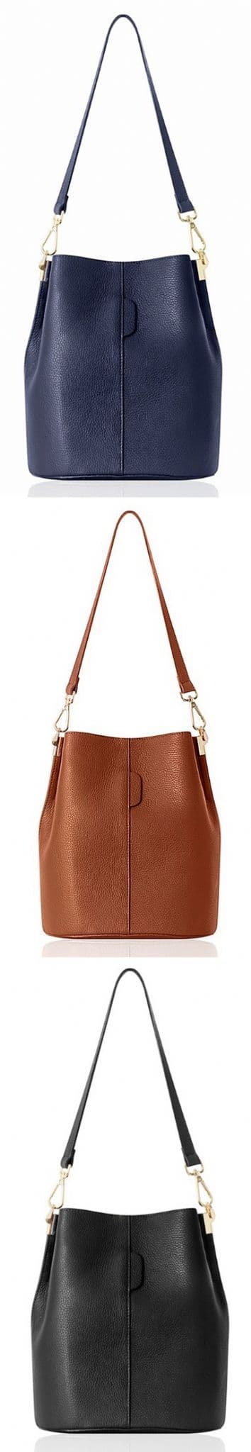 Bucket Style Leather Shoulder Bag Crossbody Bag Med-Lg  New Arrival