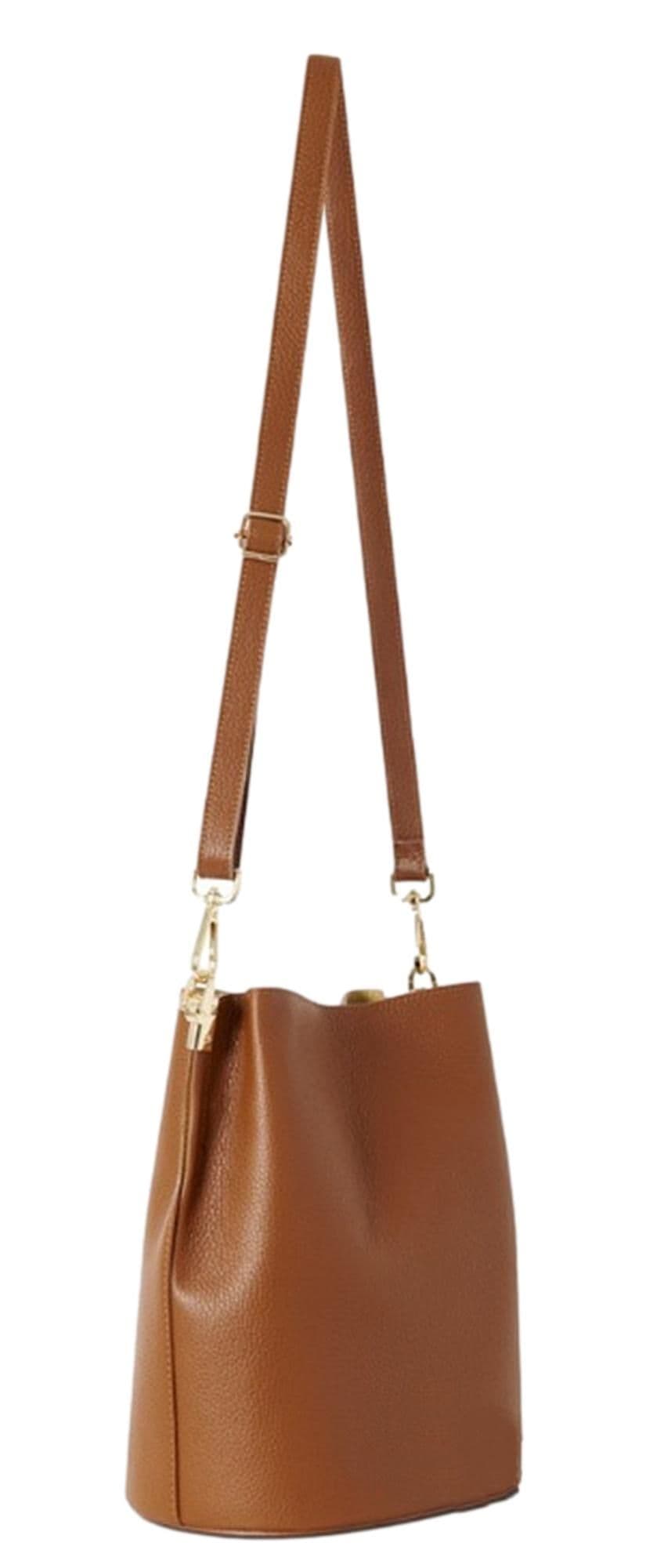 Bucket Style Leather Shoulder Bag Crossbody Bag Med-Lg  New Arrival