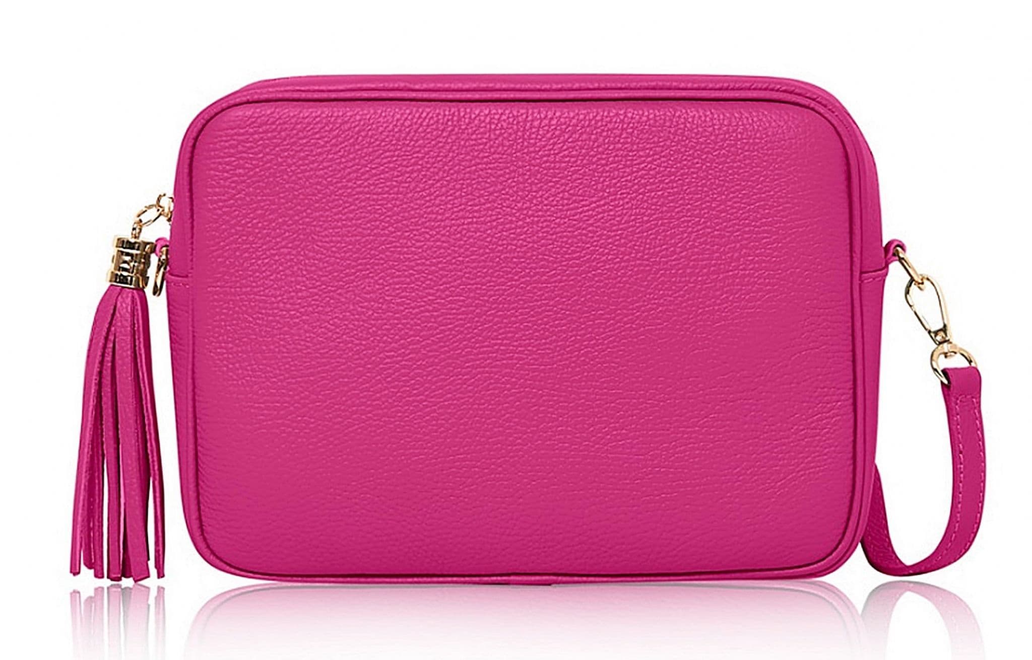 Camera Style Large Bag Italian Leather Tassel  Crossbody Shoulder Handbag (Brighter Colours)