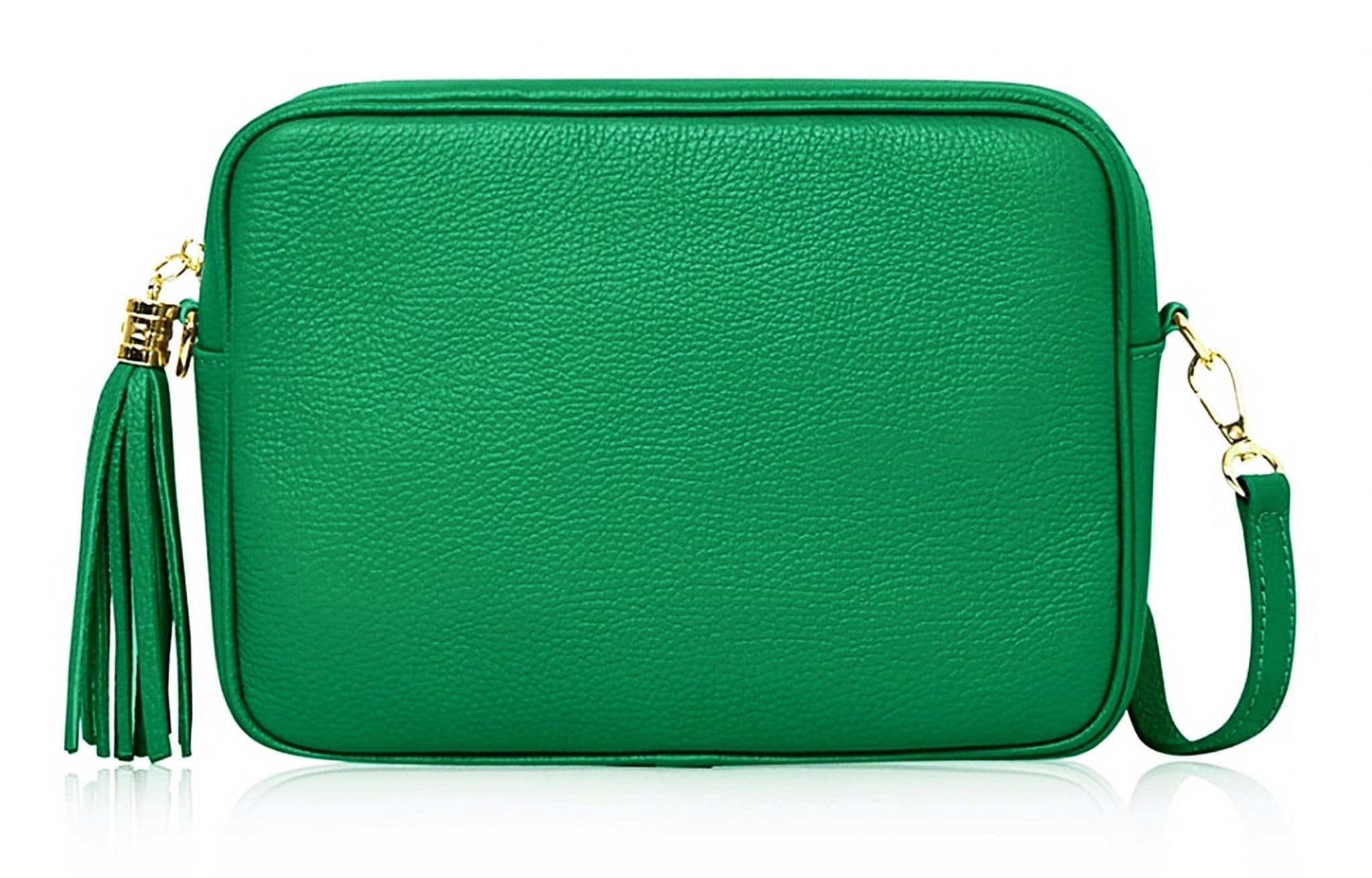 Camera Style Large Bag Italian Leather Tassel  Crossbody Shoulder Handbag (Brighter Colours)