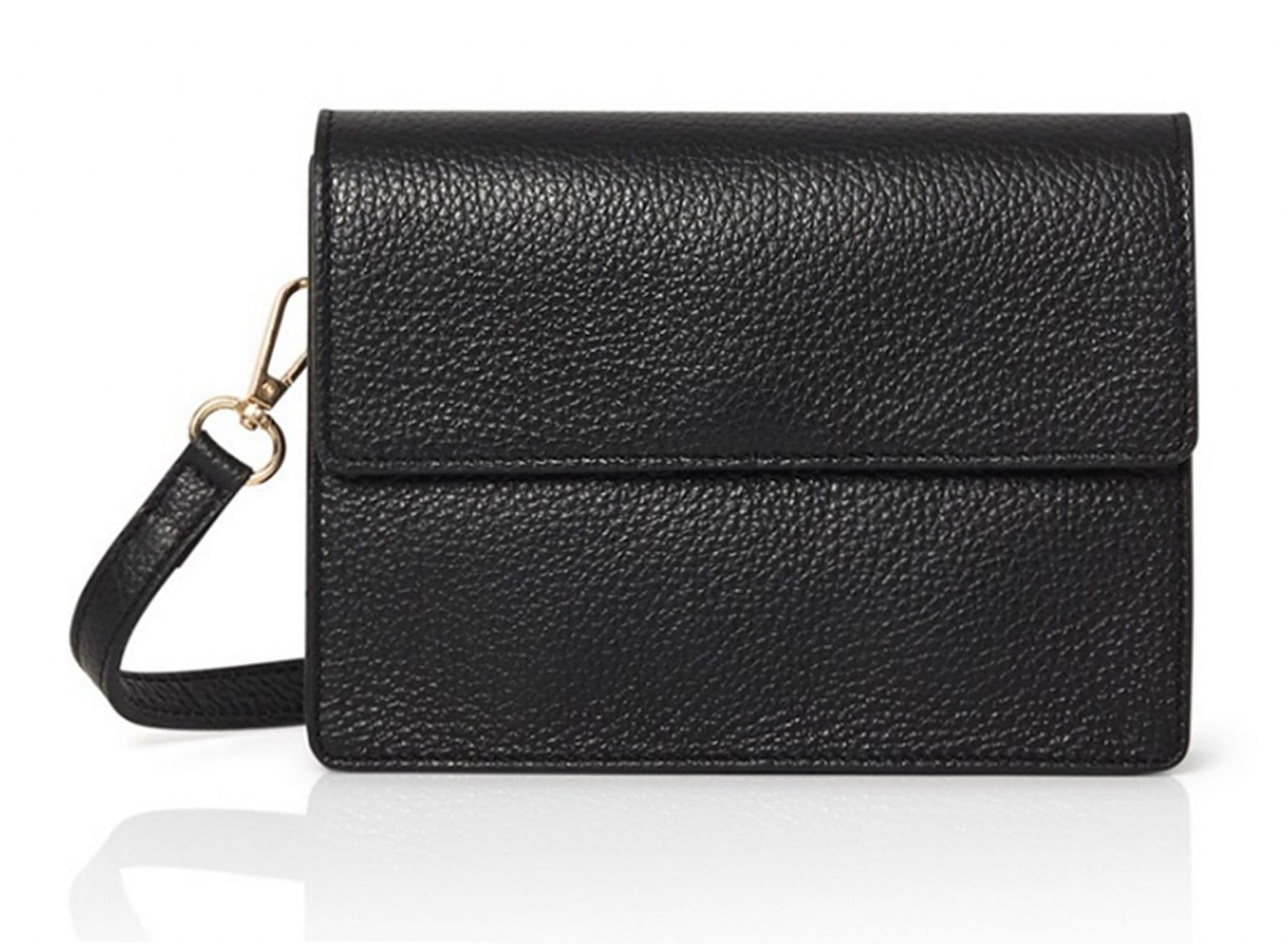Clutch Crossbody Bag Shoulder Bag Box Shape Envelope Flap Italian Leather (SALE - was £44.99!)