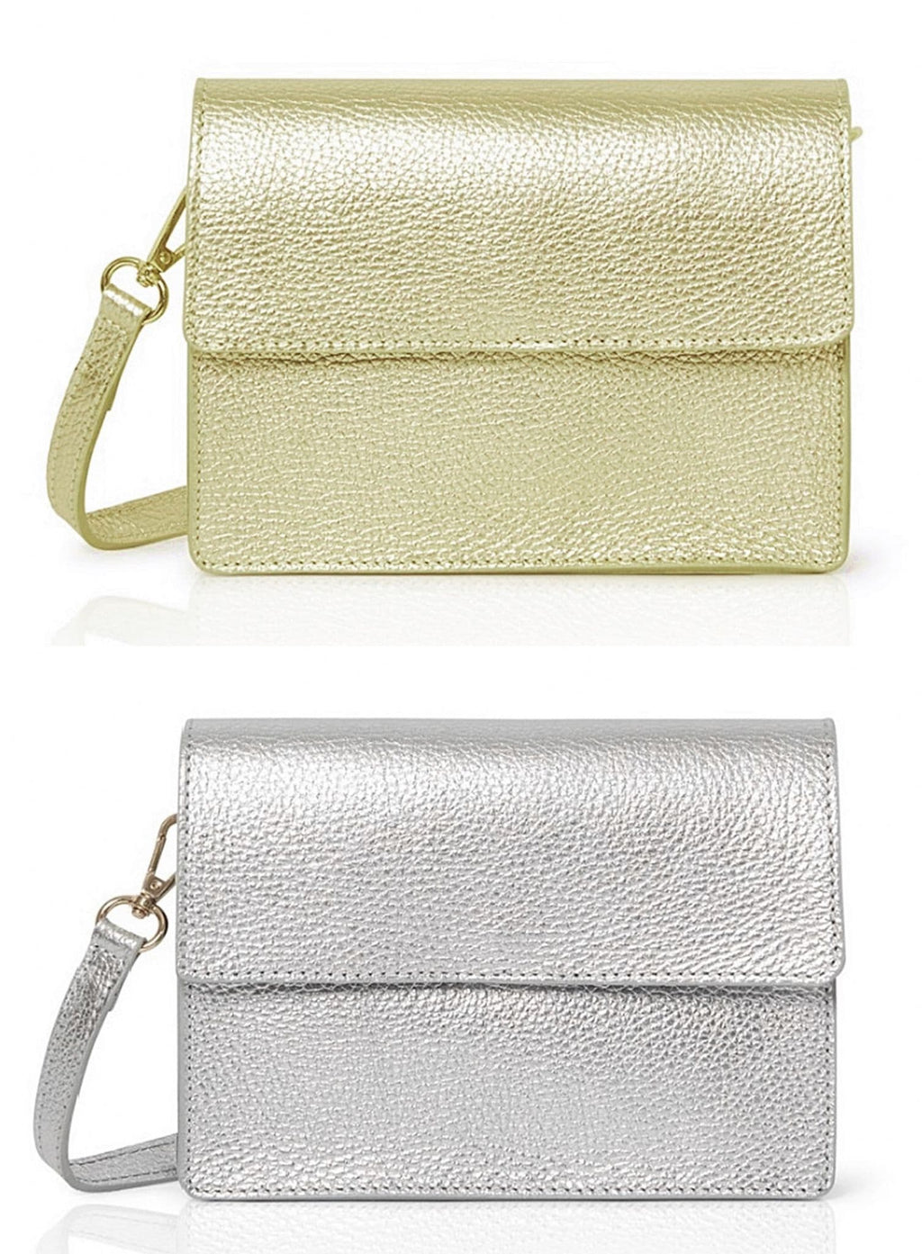 Clutch Crossbody Bag Shoulder Bag Box Shape Envelope Flap Italian Leather (SALE - was £44.99!)