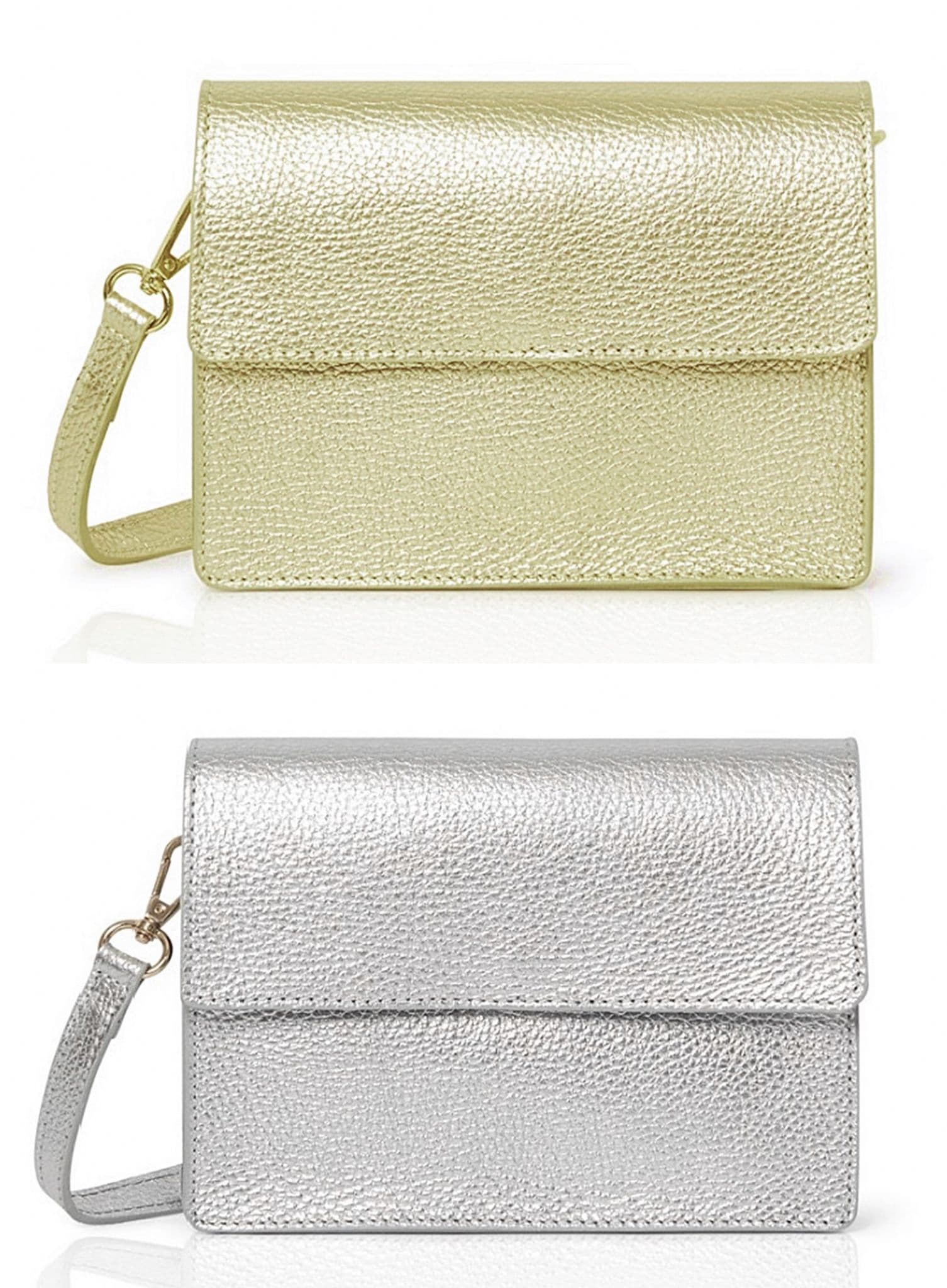 Clutch Crossbody Bag Shoulder Bag Box Shape Envelope Flap Italian Leather (SALE - was £44.99!)