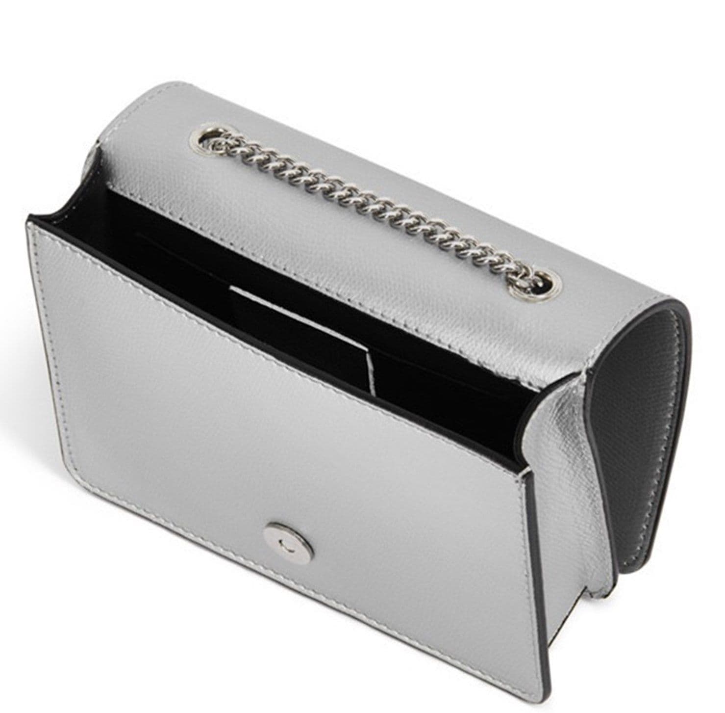 Clutch Crossbody Shoulder Leather Bag Box Shape Envelope Flap  With Chain Strap