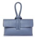 Clutch Wristlet Crossbody Shoulder Bag Small Knot Loop Handle Italian Leather (Brighter Colours)