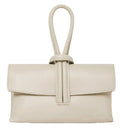 Clutch Wristlet Crossbody Shoulder Bag Small Knot Loop Handle Italian Leather (Brighter Colours)