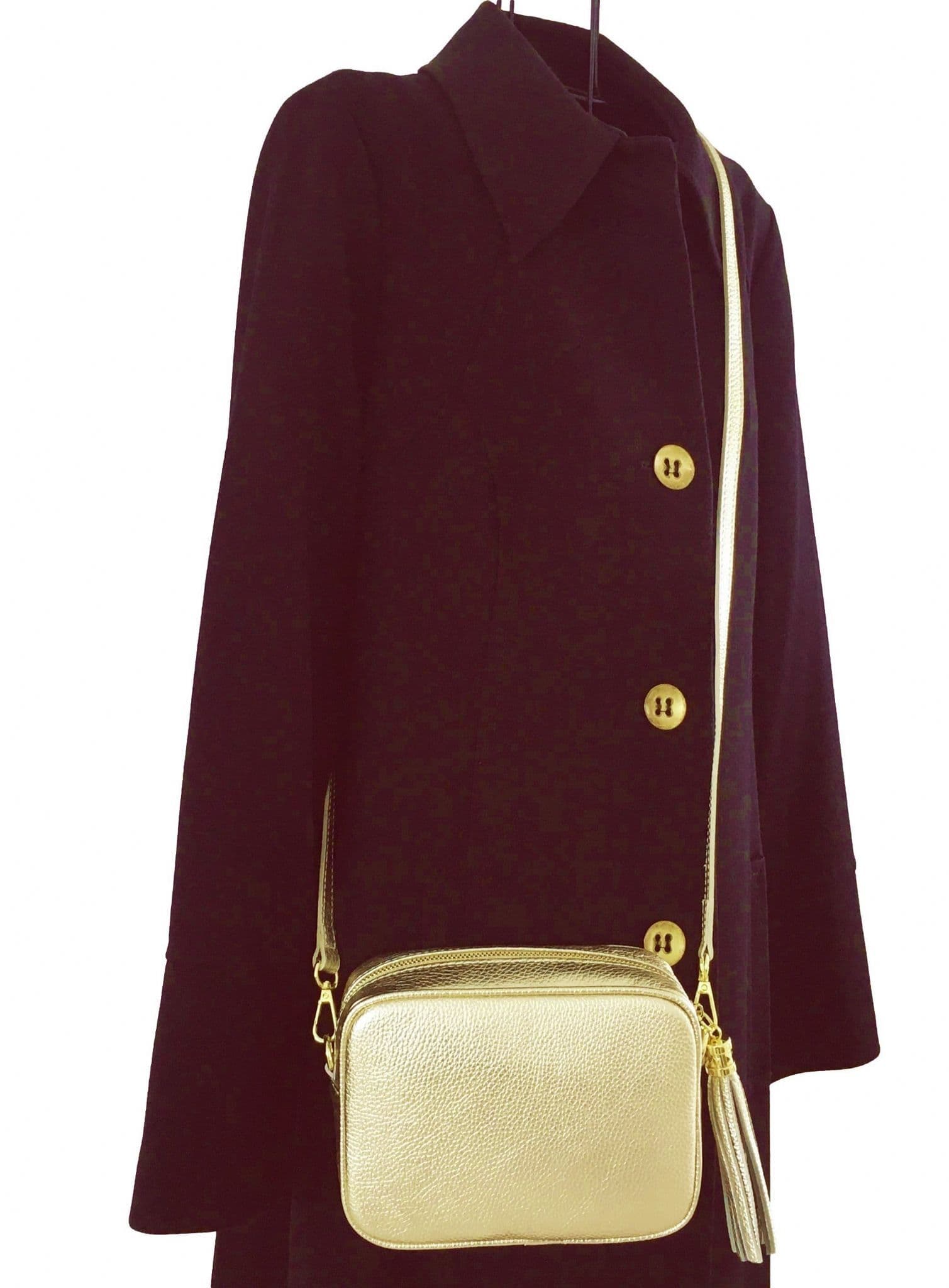 Crossbody Bag Italian Leather Shoulder Handbag High Quality Camera Style Bag  (Lighter Colours)