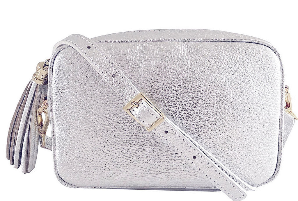 Crossbody Bag Italian Leather Shoulder Handbag High Quality Camera Style Bag  (Lighter Colours)