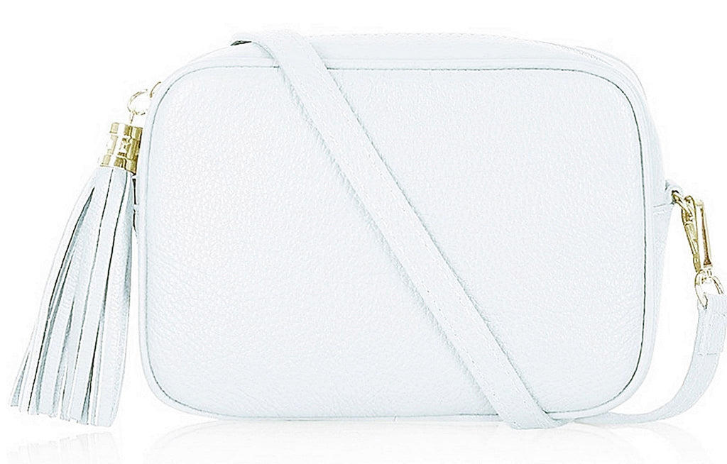 Crossbody Bag Italian Leather Shoulder Handbag High Quality Camera Style Bag  (Lighter Colours)