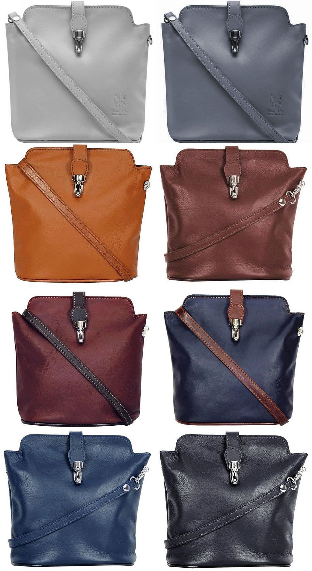 Crossbody Bag Vera Pelle Italian Soft Leather Small Crossbody or Shoulder Bag (Roomy)