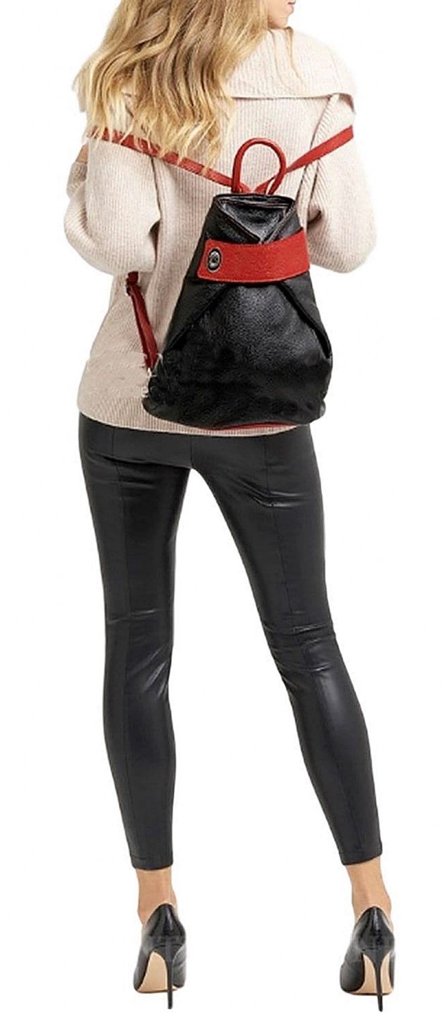 Handbag Bliss Genuine Italian Soft Leather Top Handle Rucksack Backpack Bag (All Colours)