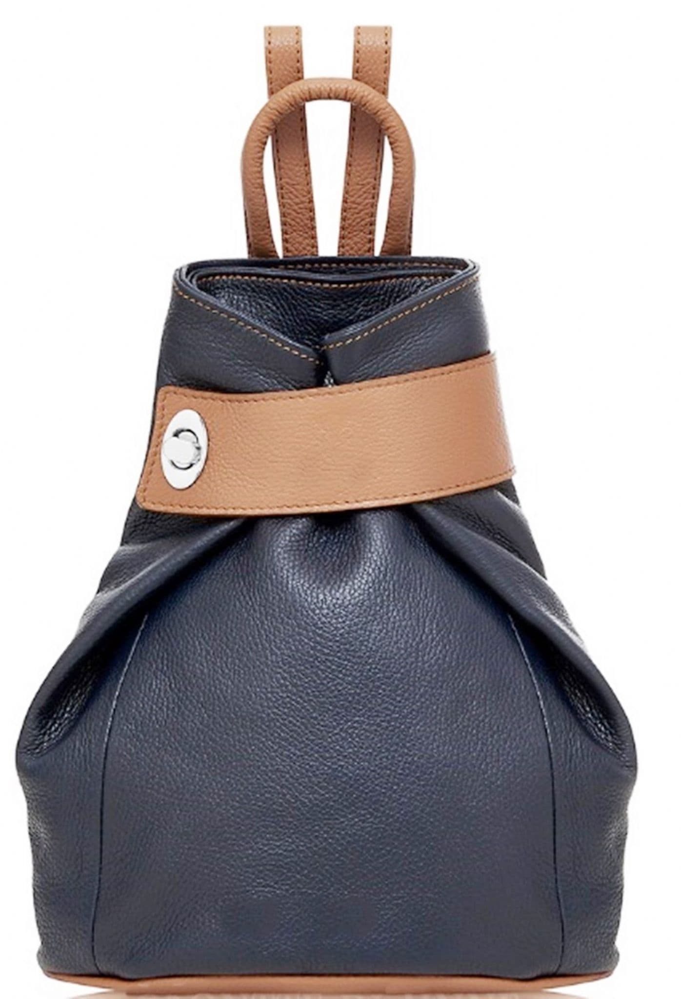 Handbag Bliss Genuine Italian Soft Leather Top Handle Rucksack Backpack Bag (All Colours)