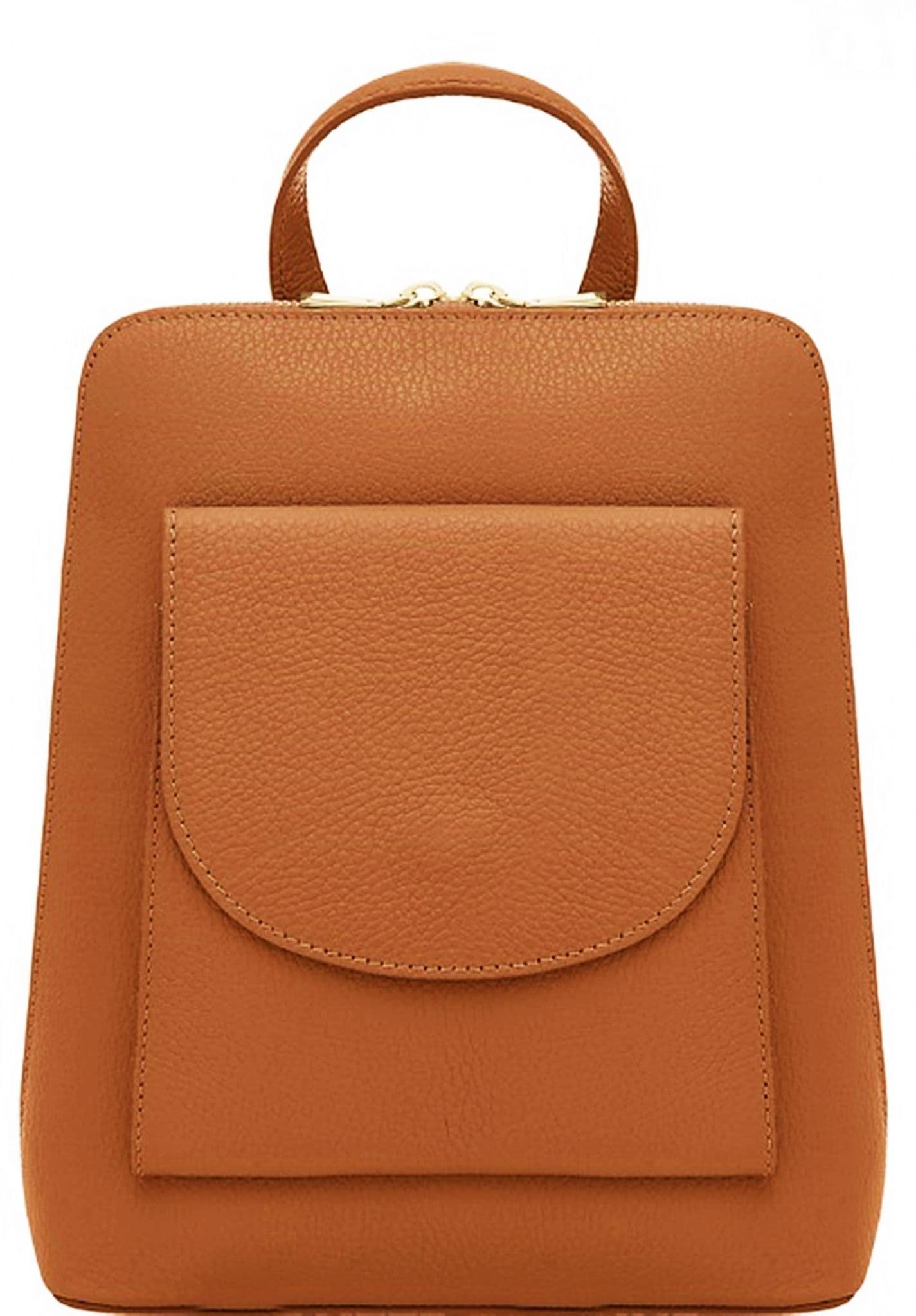Handbag Bliss Italian Grained Leather Structured Backpack Rucksack Convertible To Shoulder Bag