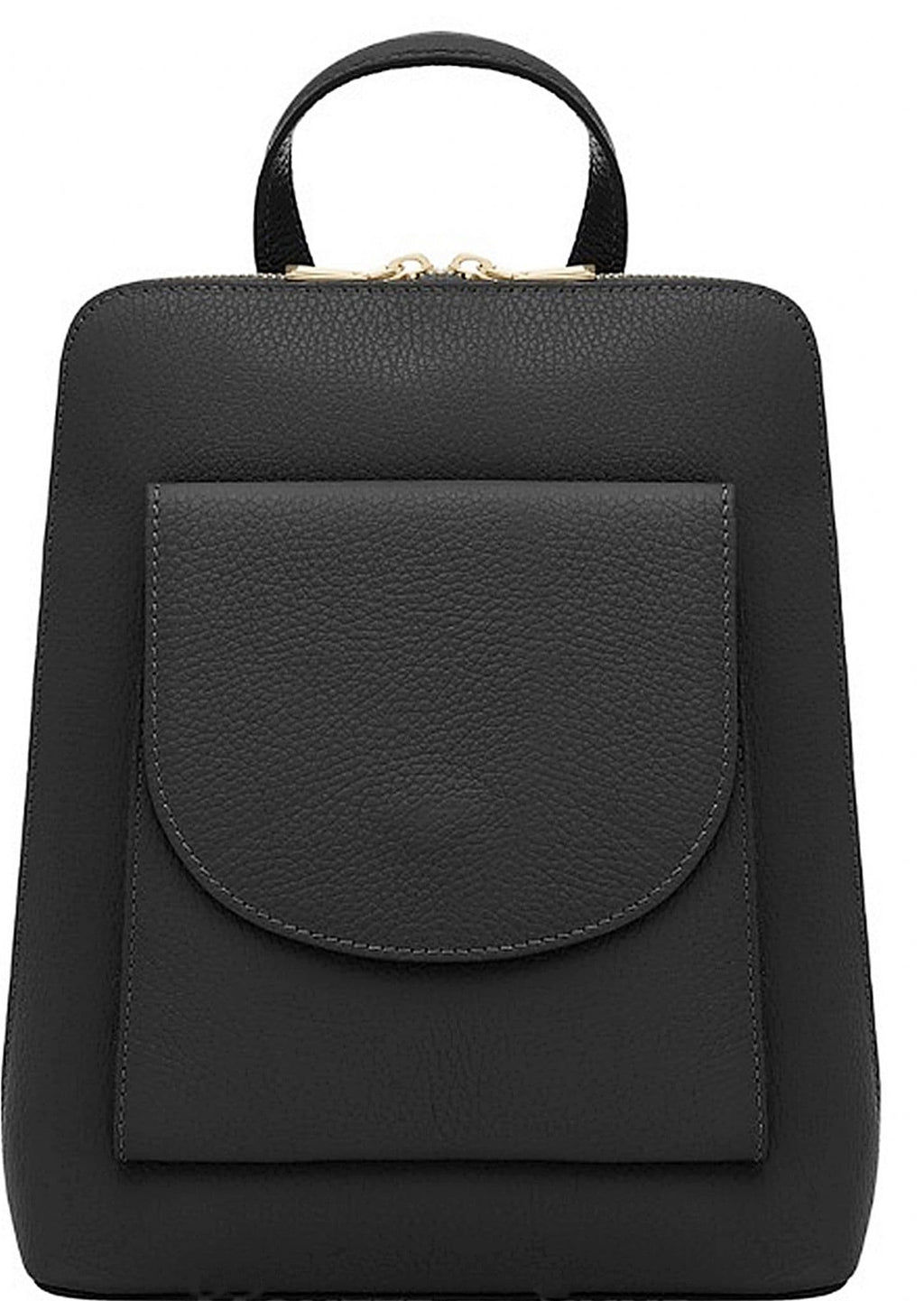 Handbag Bliss Italian Grained Leather Structured Backpack Rucksack Convertible To Shoulder Bag