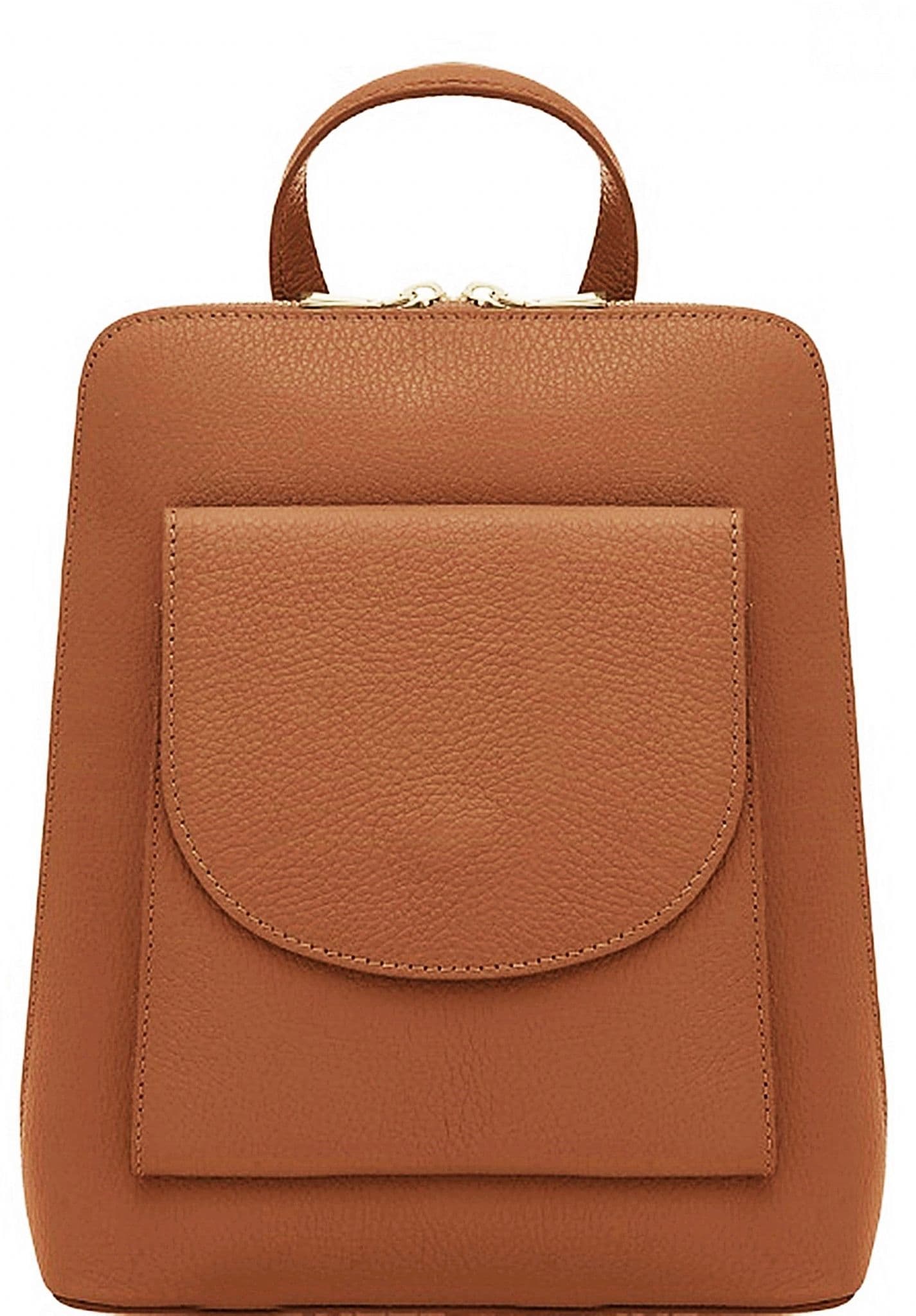 Handbag Bliss Italian Grained Leather Structured Backpack Rucksack Convertible To Shoulder Bag