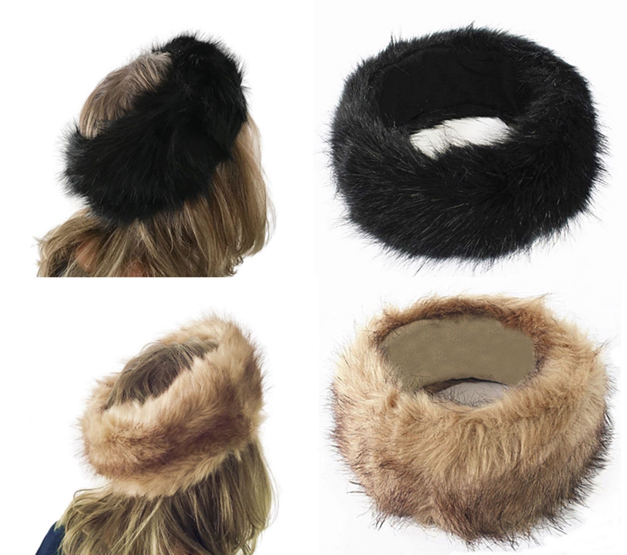 Luxury Faux Fur Headband Winter / Ski Ear Warmer Hat