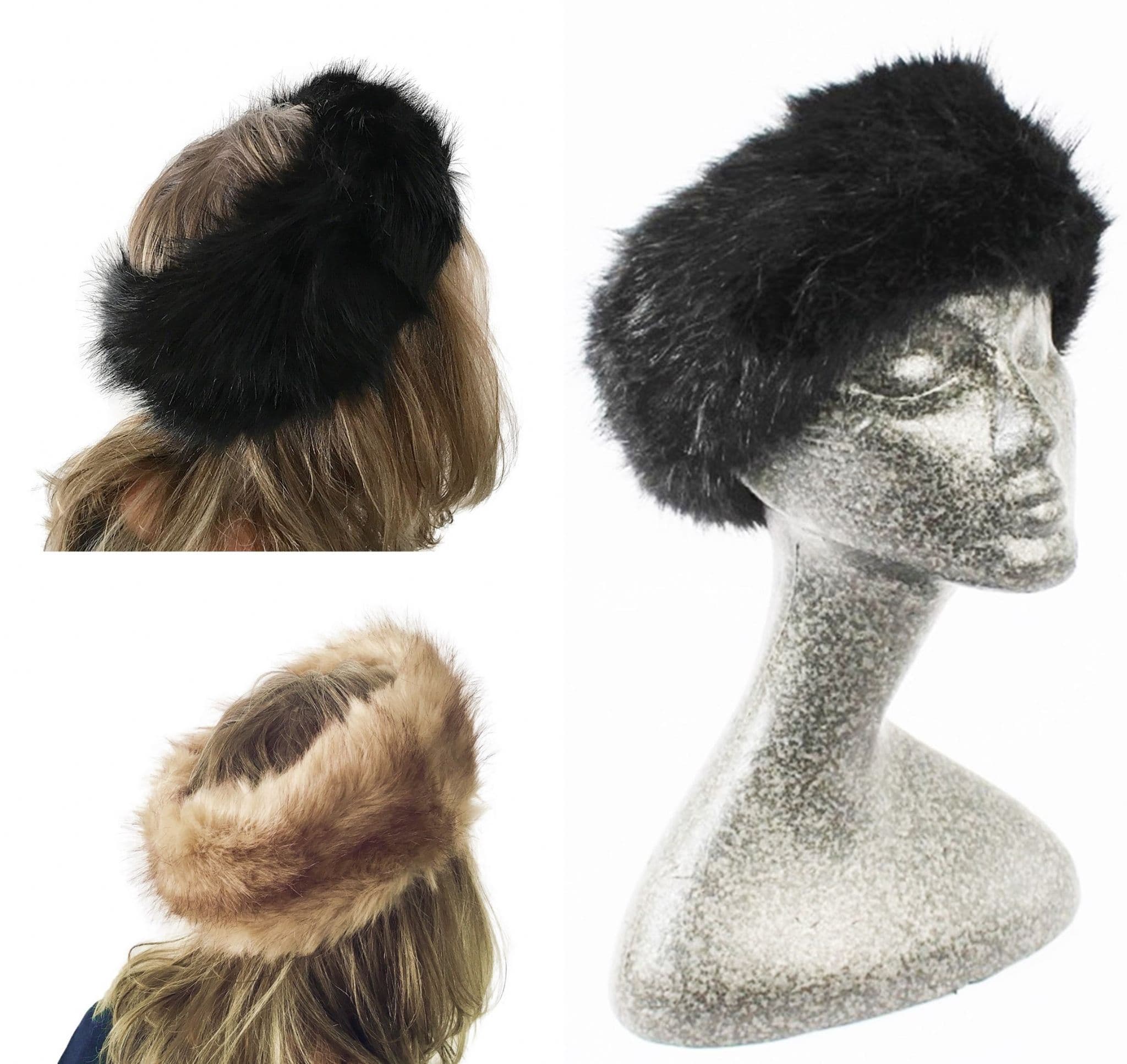 Luxury Faux Fur Headband Winter / Ski Ear Warmer Hat
