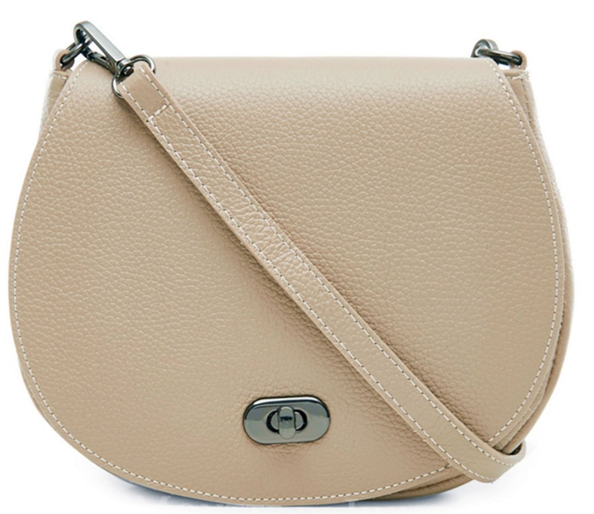 Saddle Bag Italian Leather Crossbody Shoulder Clutch Bag (Brighter Colours)