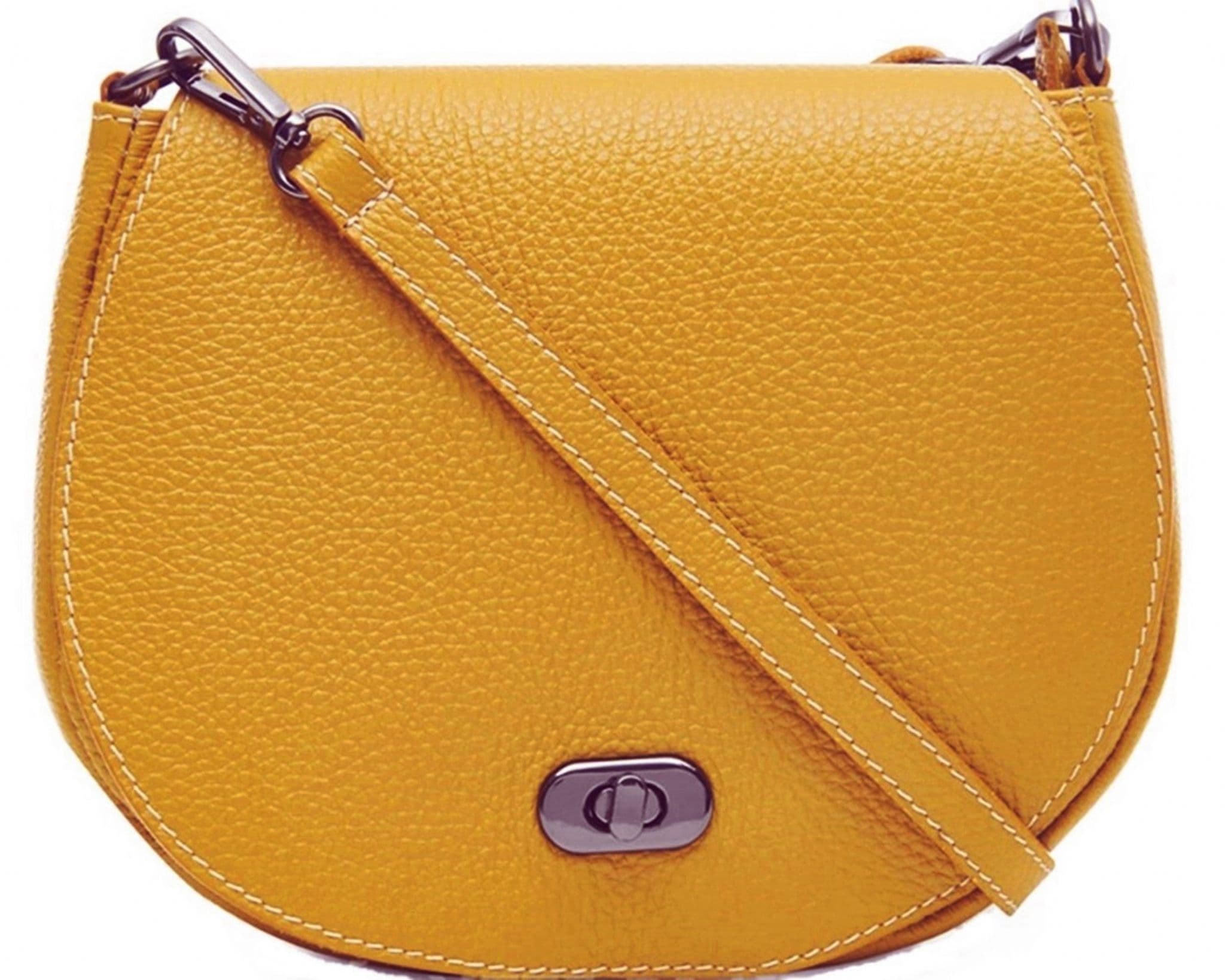 Saddle Bag Italian Leather Crossbody Shoulder Clutch Bag (Brighter Colours)