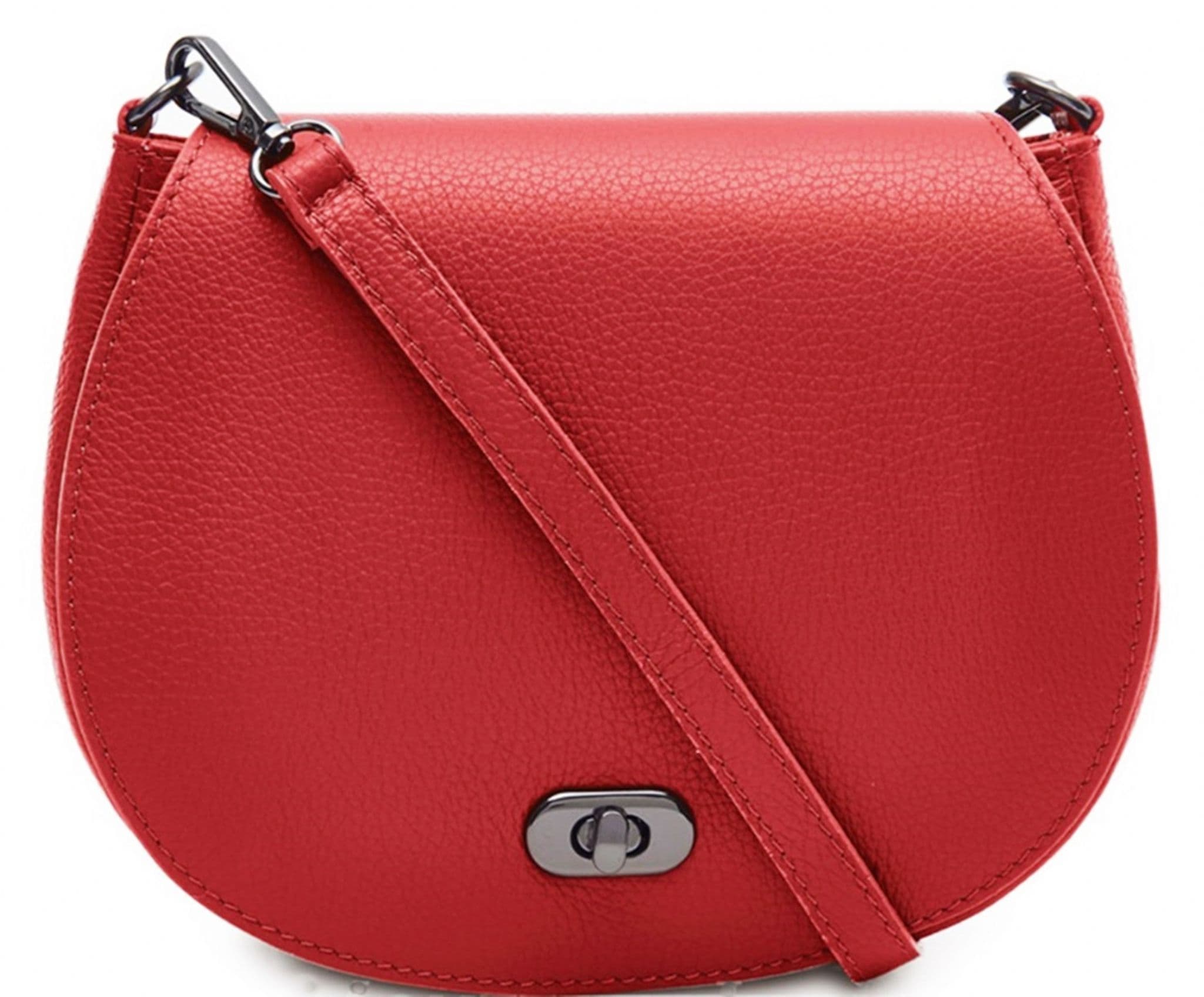 Saddle Bag Italian Leather Crossbody Shoulder Clutch Bag (Brighter Colours)