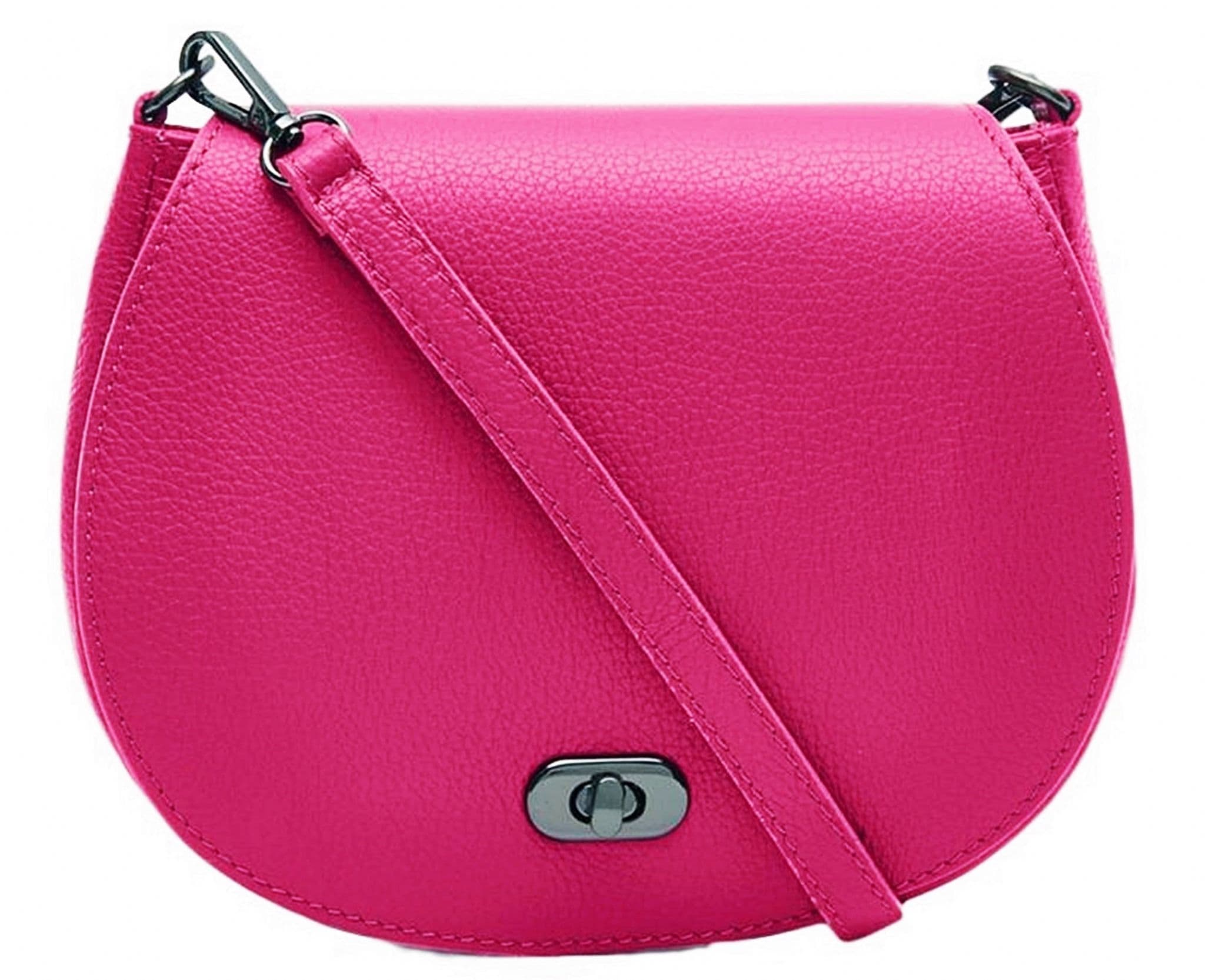Saddle Bag Italian Leather Crossbody Shoulder Clutch Bag (Brighter Colours)