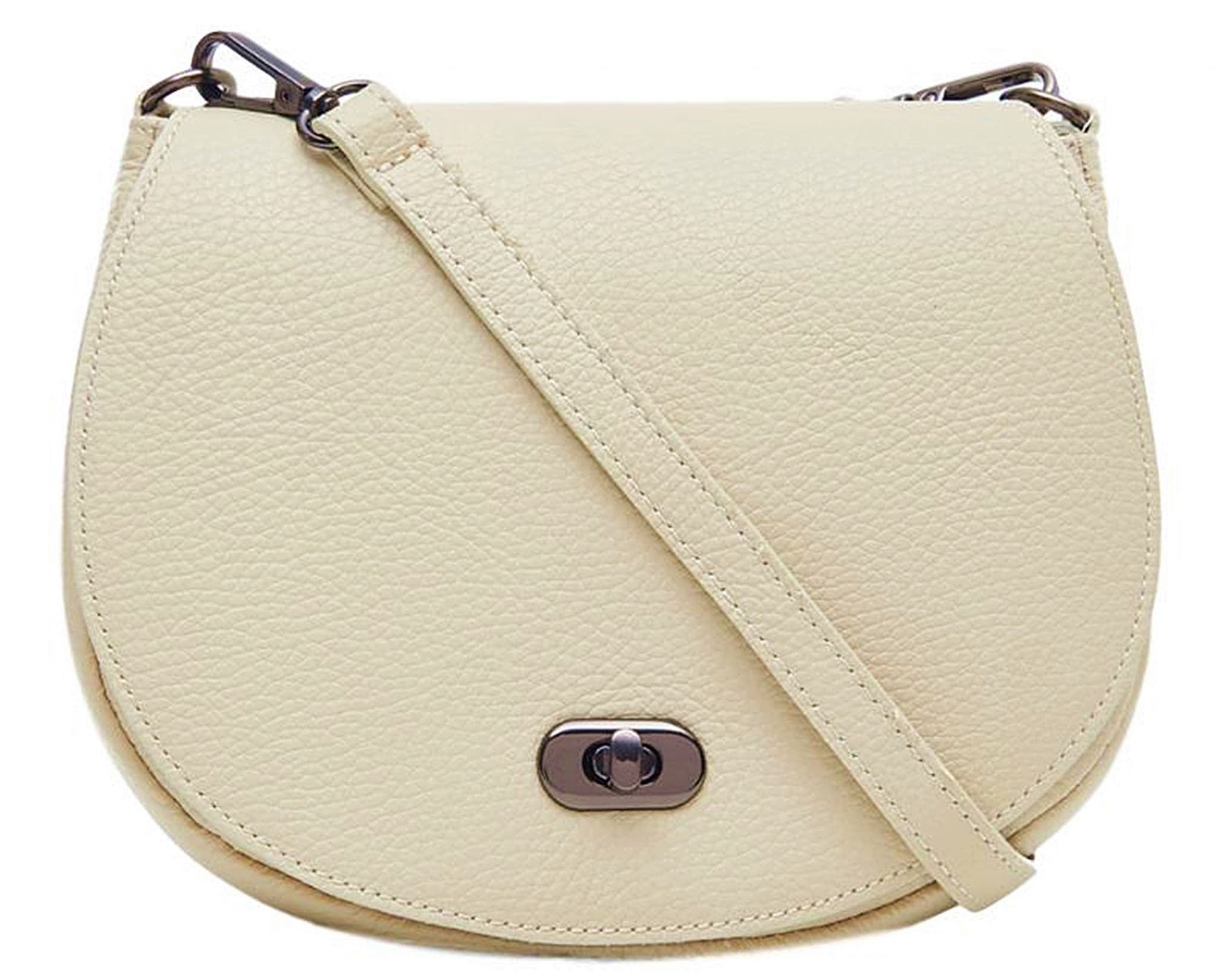 Saddle Bag Italian Leather Crossbody Shoulder Clutch Bag (Brighter Colours)
