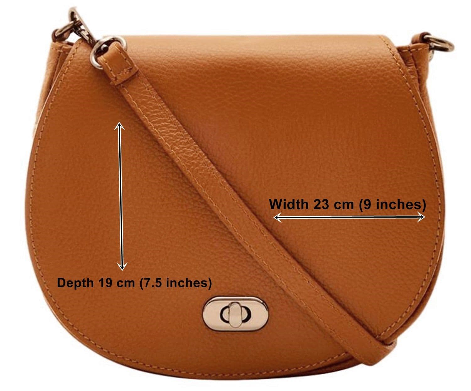 Saddle Bag Italian Leather Crossbody Shoulder Clutch Bag (Brighter Colours)