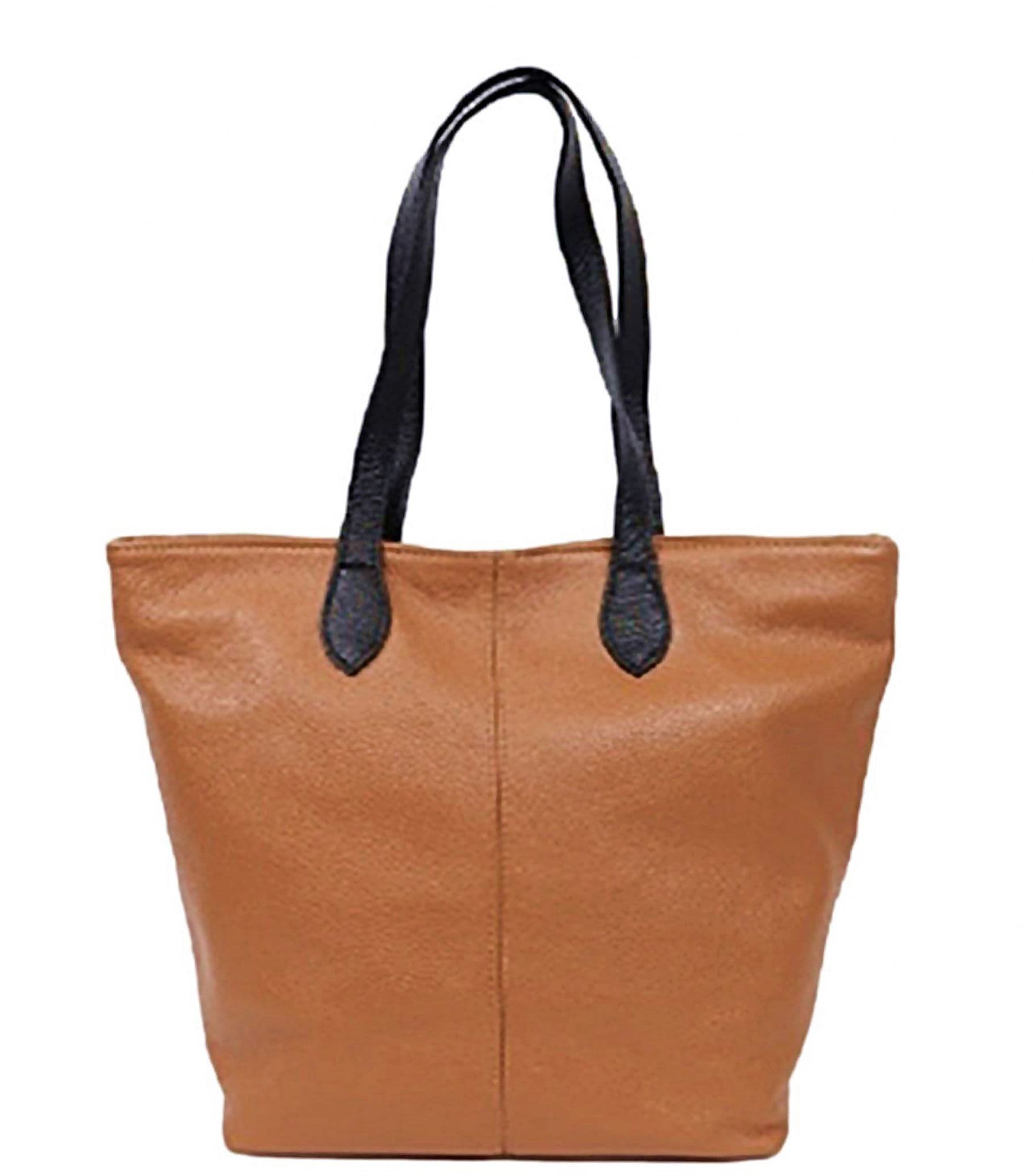 Italian Leather Tote Shoulder Shopper Top Handle Very Lightweight Handbag