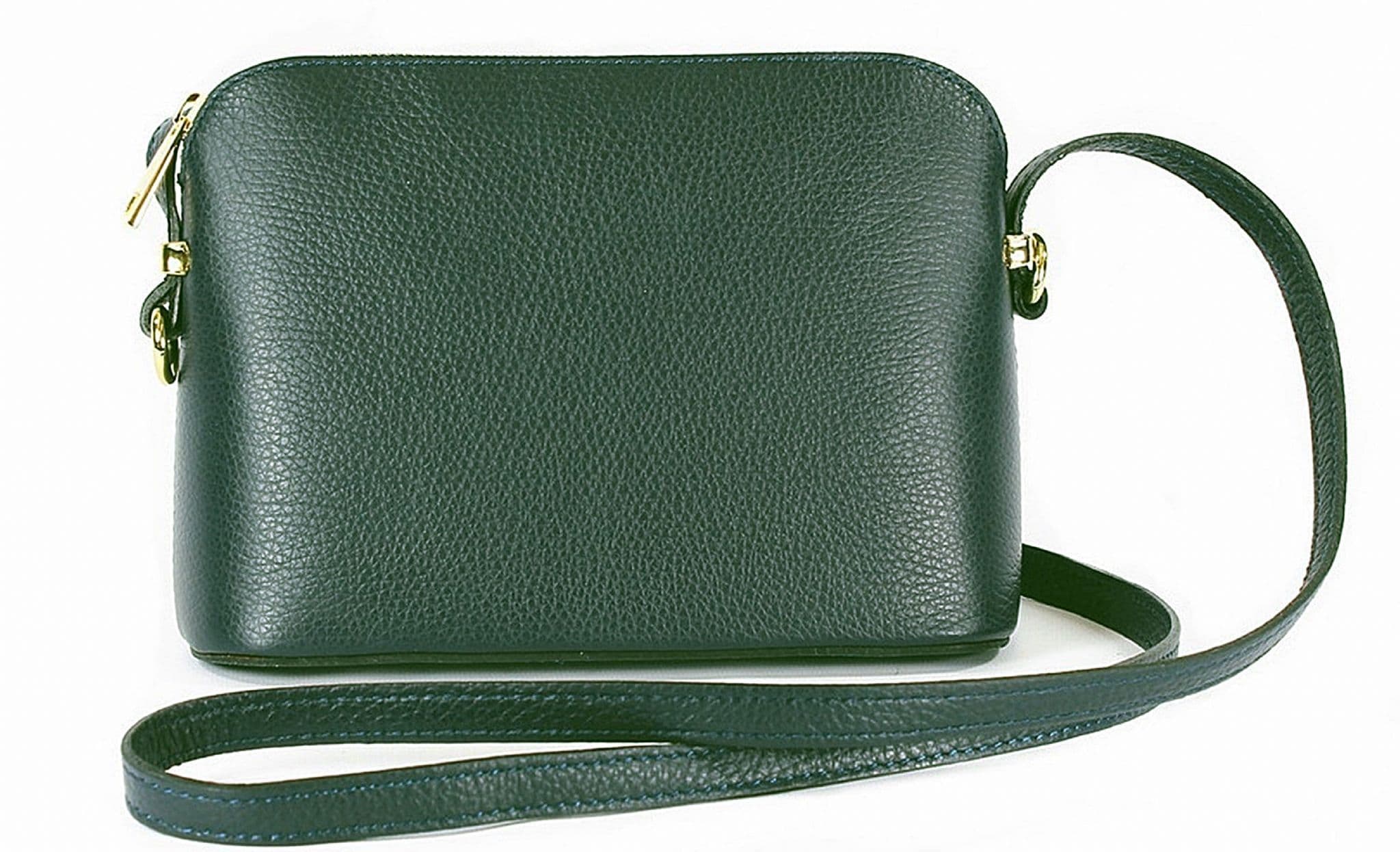 Italian Leather Crossbody Bag Structured / Shoulder Bag Adjustable Strap (Darker Colours)