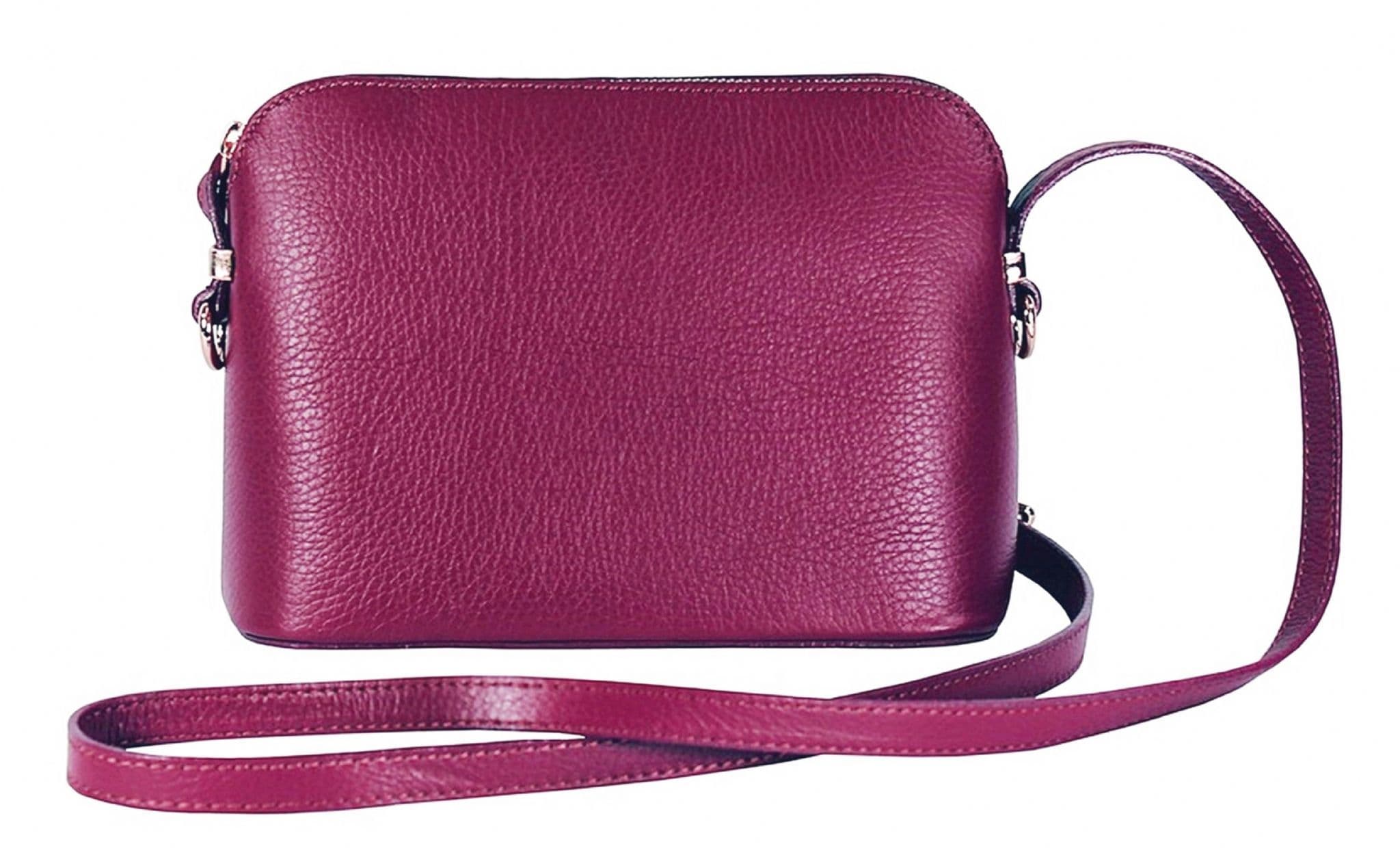 Italian Leather Crossbody Bag Structured / Shoulder Bag Adjustable Strap (Darker Colours)