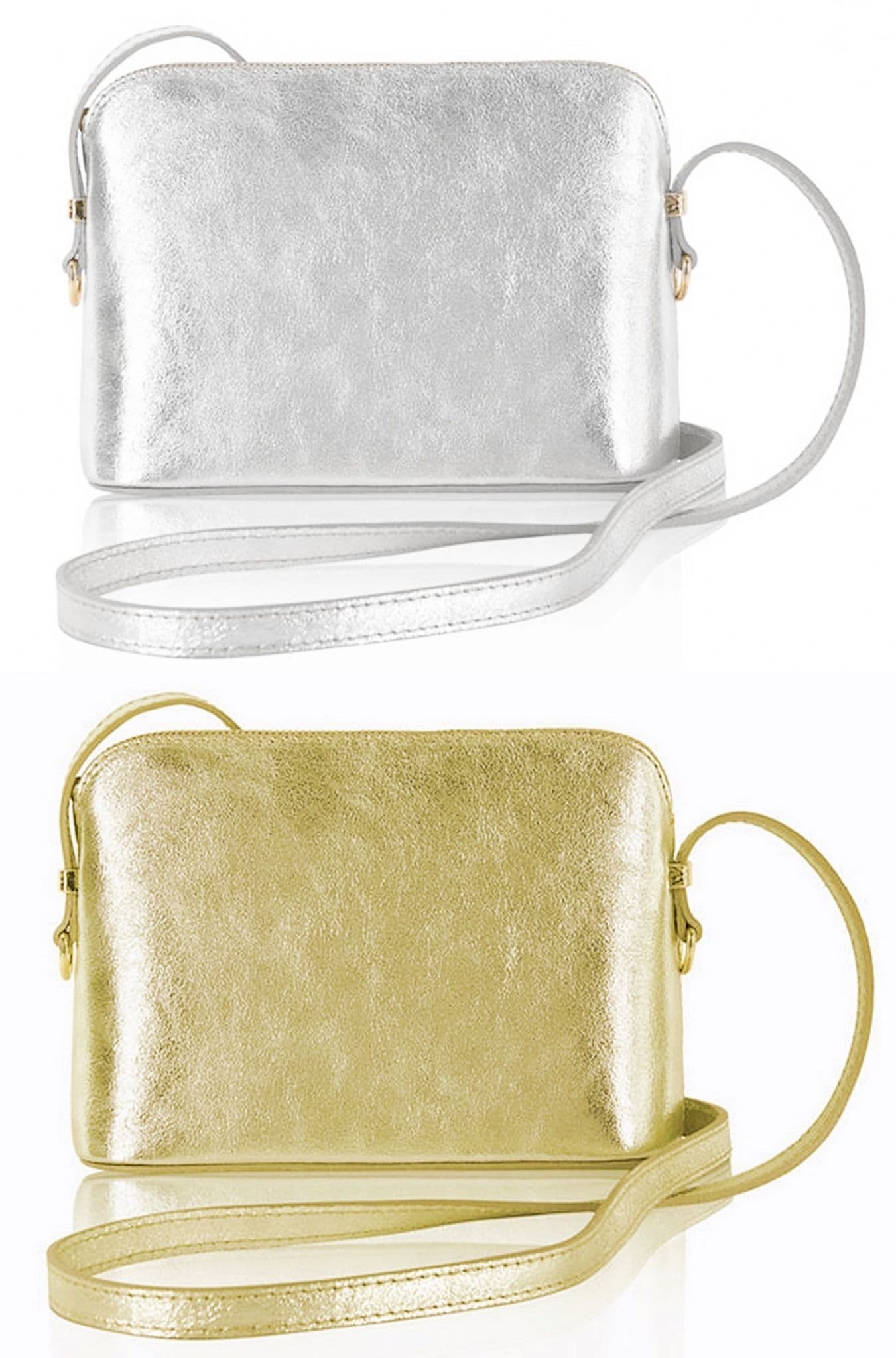 Italian Leather Crossbody Bag Structured / Shoulder Bag Adjustable Strap (Darker Colours)