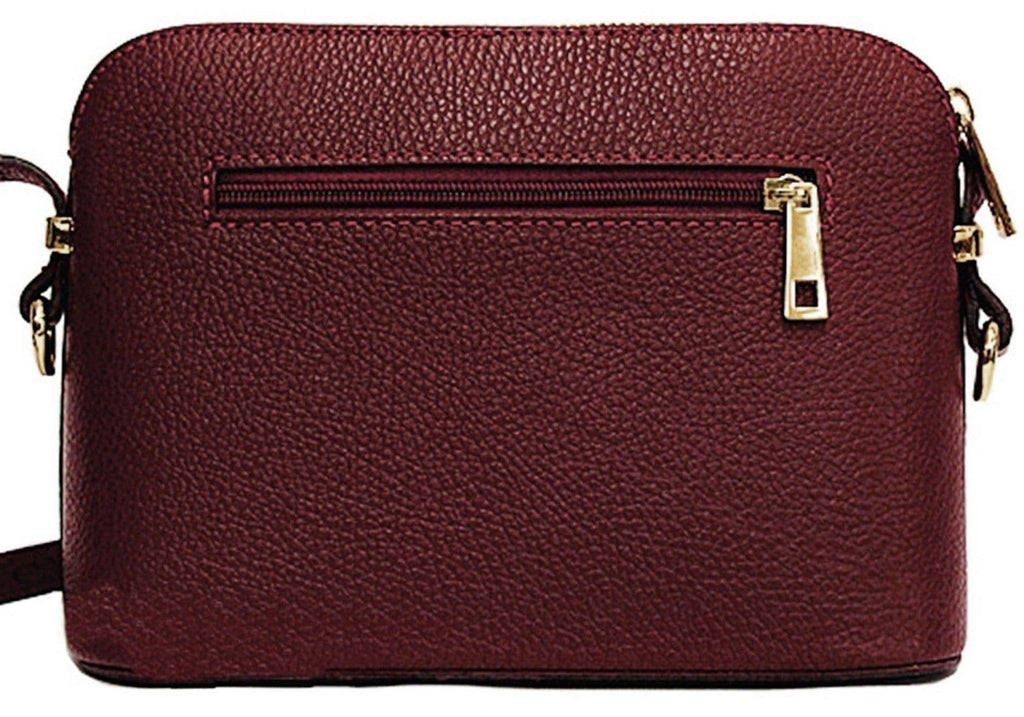 Italian Leather Crossbody Bag Structured / Shoulder Bag Adjustable Strap (Darker Colours)