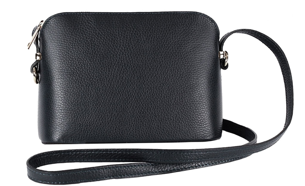 Italian Leather Crossbody Bag Structured / Shoulder Bag Adjustable Strap (Darker Colours)
