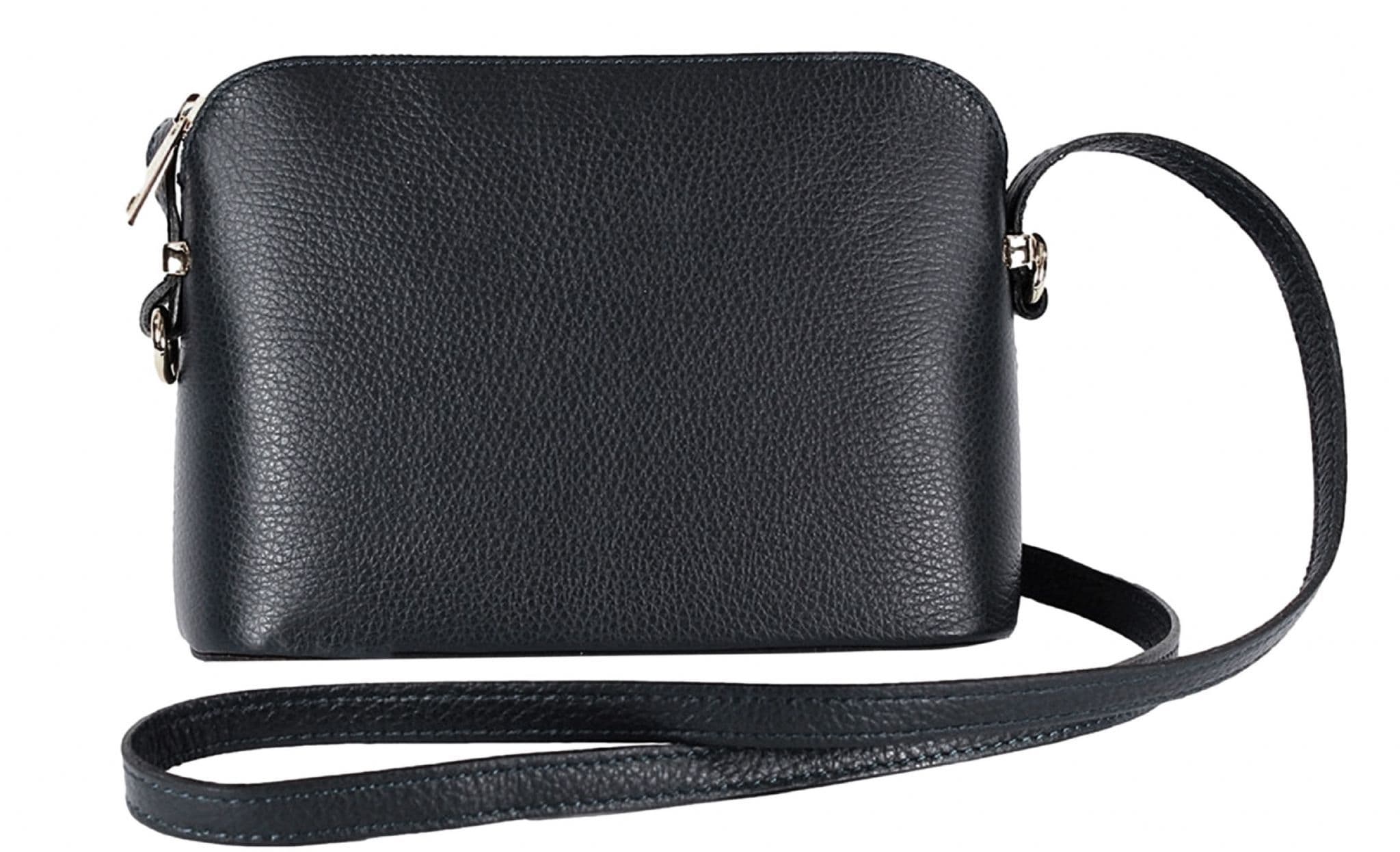 Italian Leather Crossbody Bag Structured / Shoulder Bag Adjustable Strap (Darker Colours)