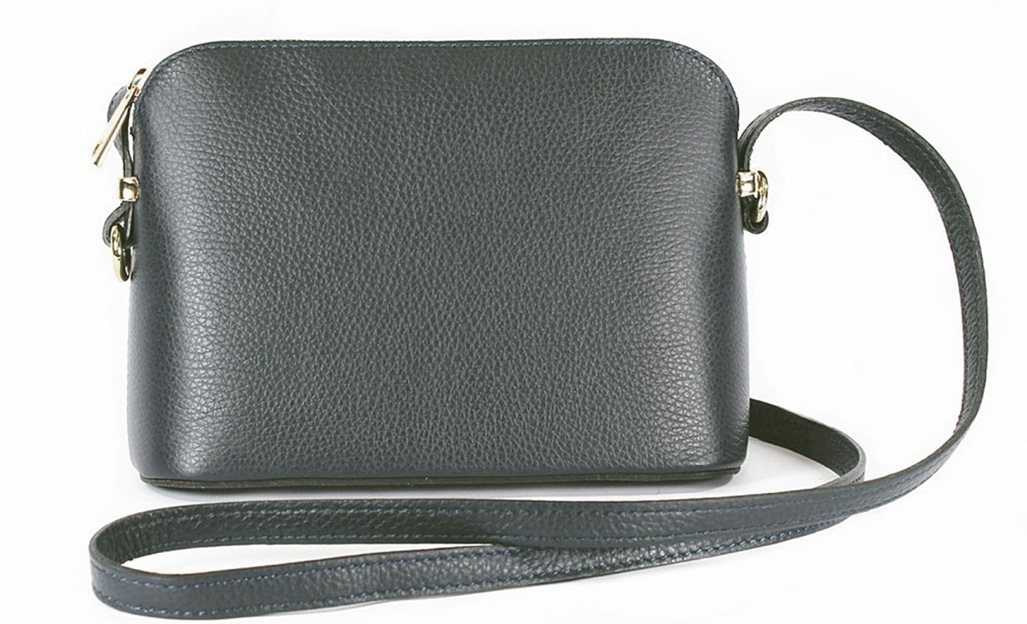 Italian Leather Crossbody Bag Structured / Shoulder Bag Adjustable Strap (Darker Colours)