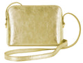Italian Leather Crossbody Bag Textured Structured Shoulder Bag Adjustable Strap (Lighter Cols)