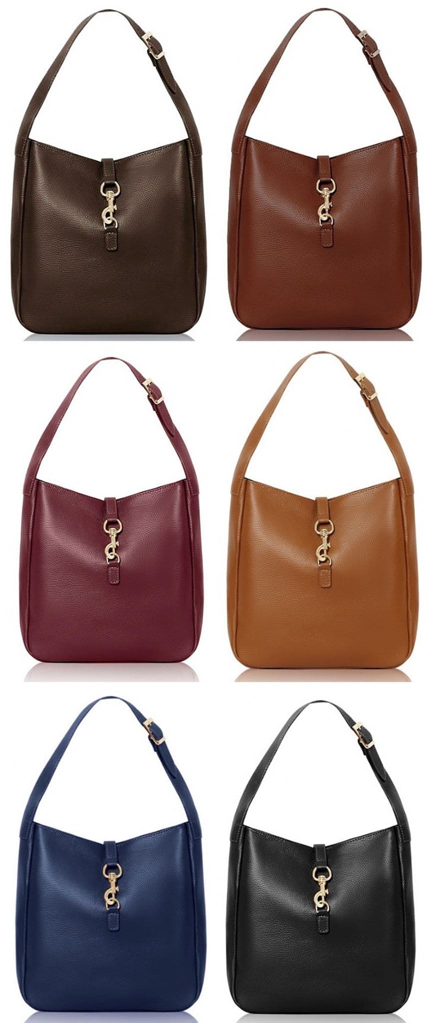 Italian Leather Shoulder Bag Grab Bag Med-Lg