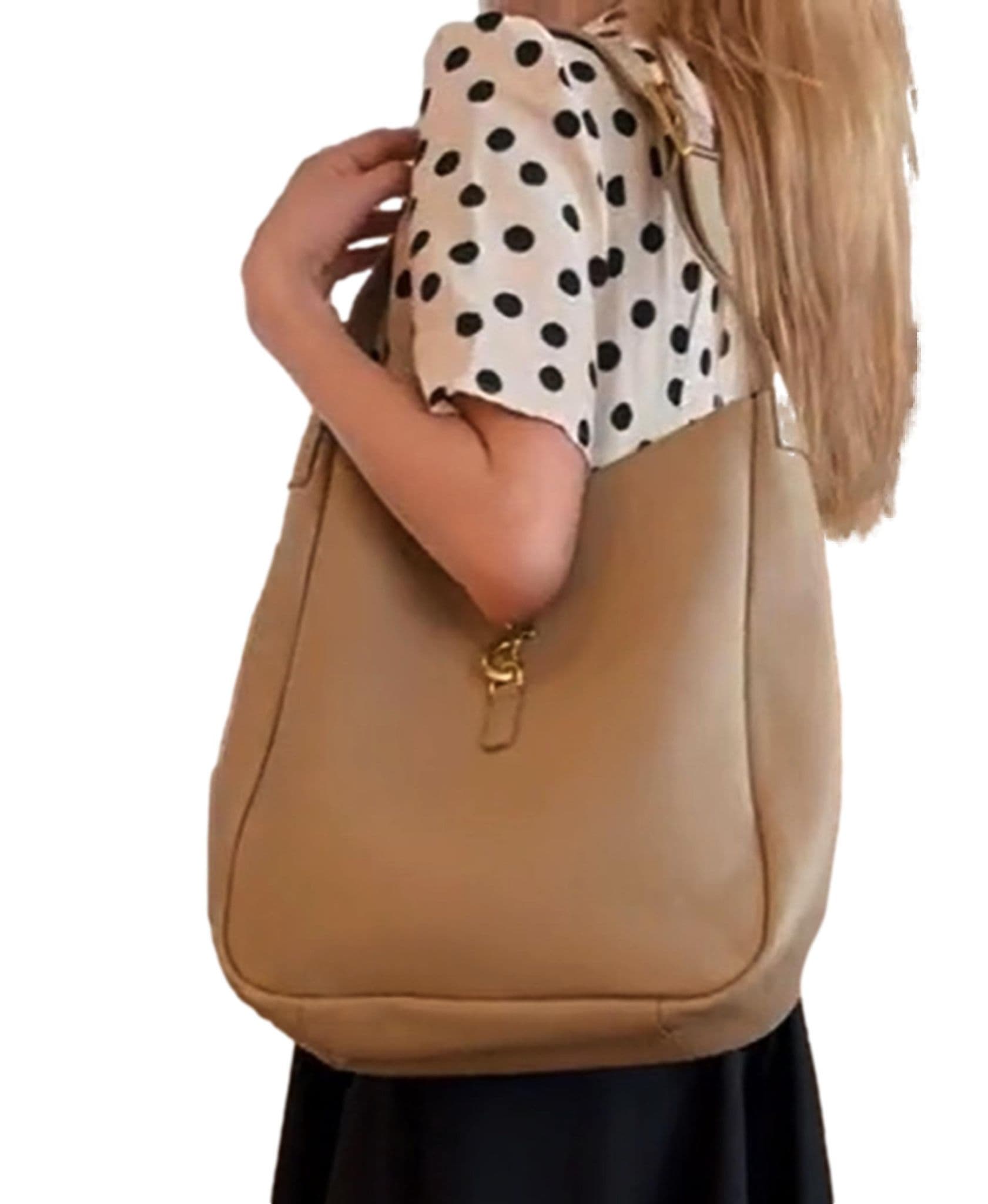 Italian Leather Shoulder Bag Grab Bag Med-Lg