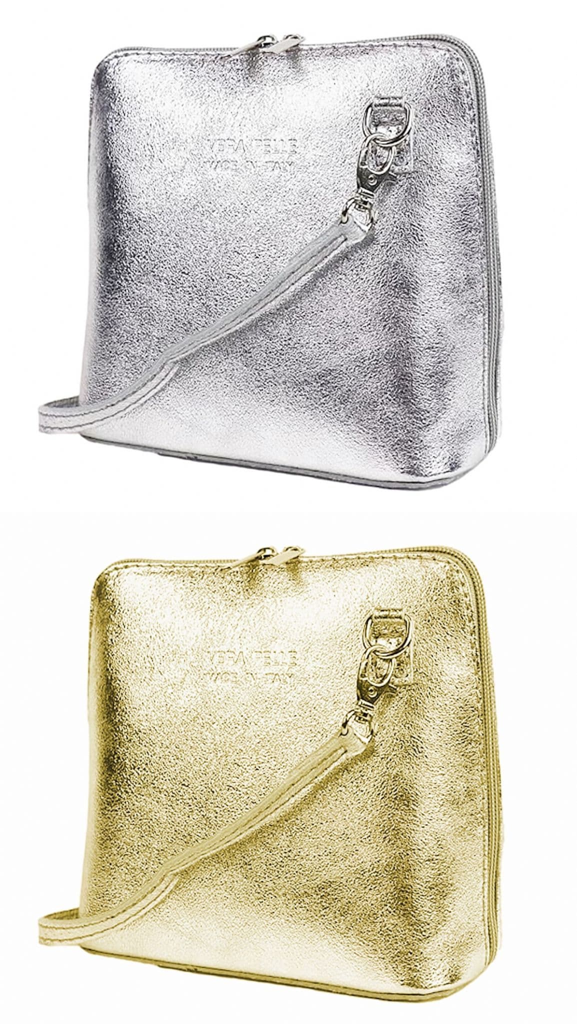 Italian Leather Small Cute Metallic Colours Crossbody Shoulder Handbag