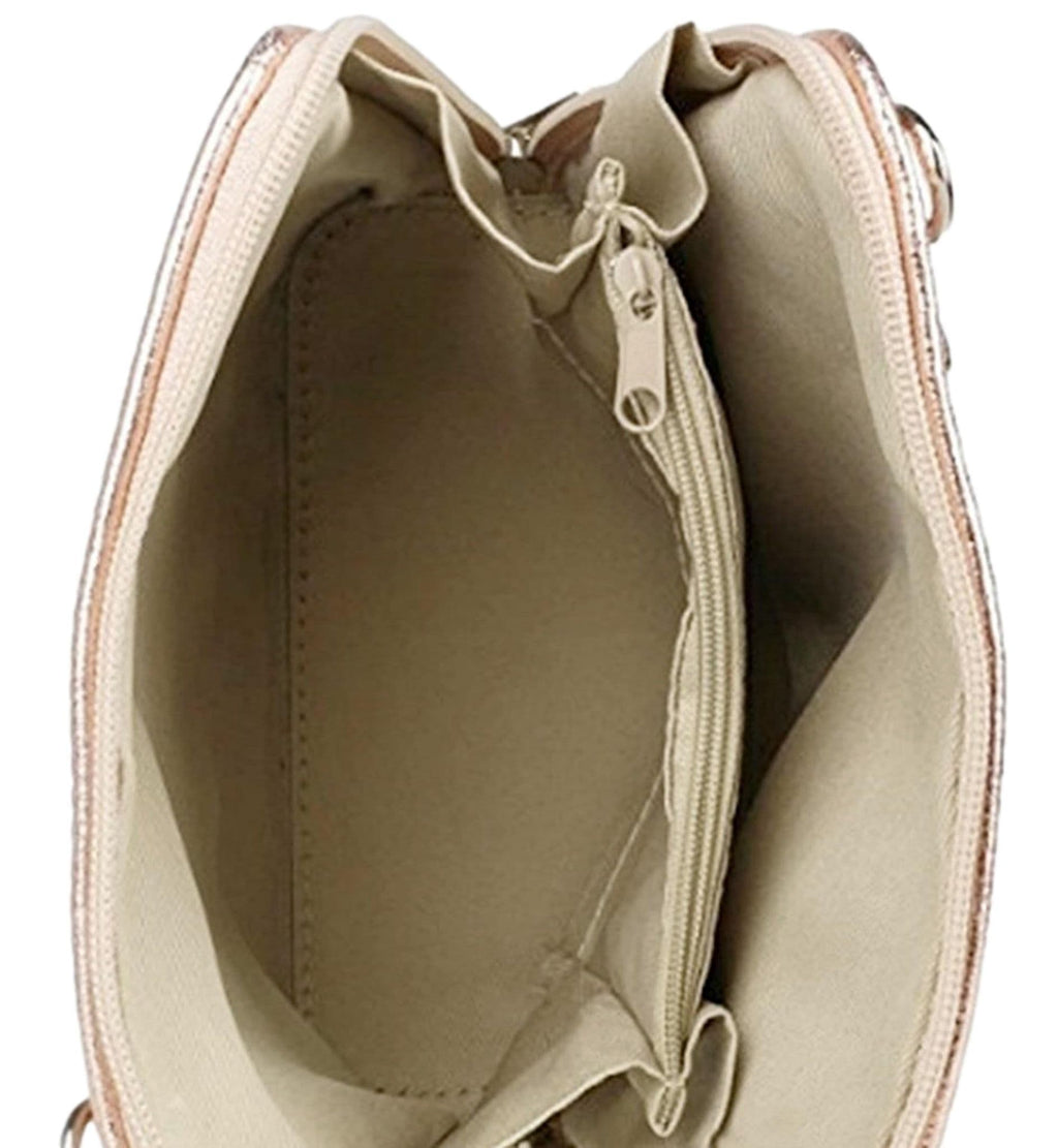 Italian Leather Small Cute Metallic Colours Crossbody Shoulder Handbag