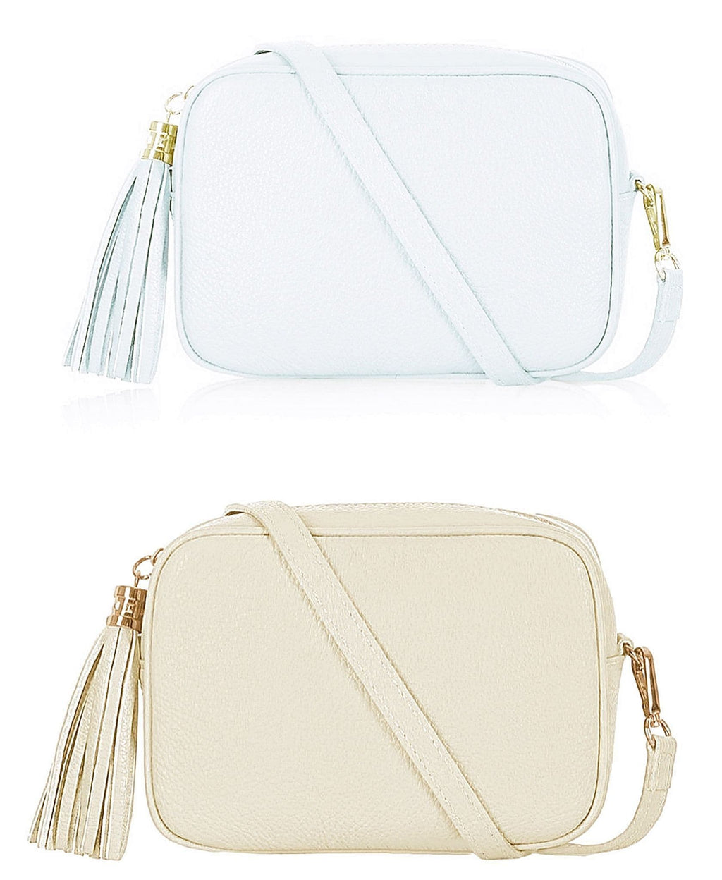 Italian Leather Tassel Crossbody Bag Shoulder Handbag Camera Style Bag High Quality (Darker Colours)