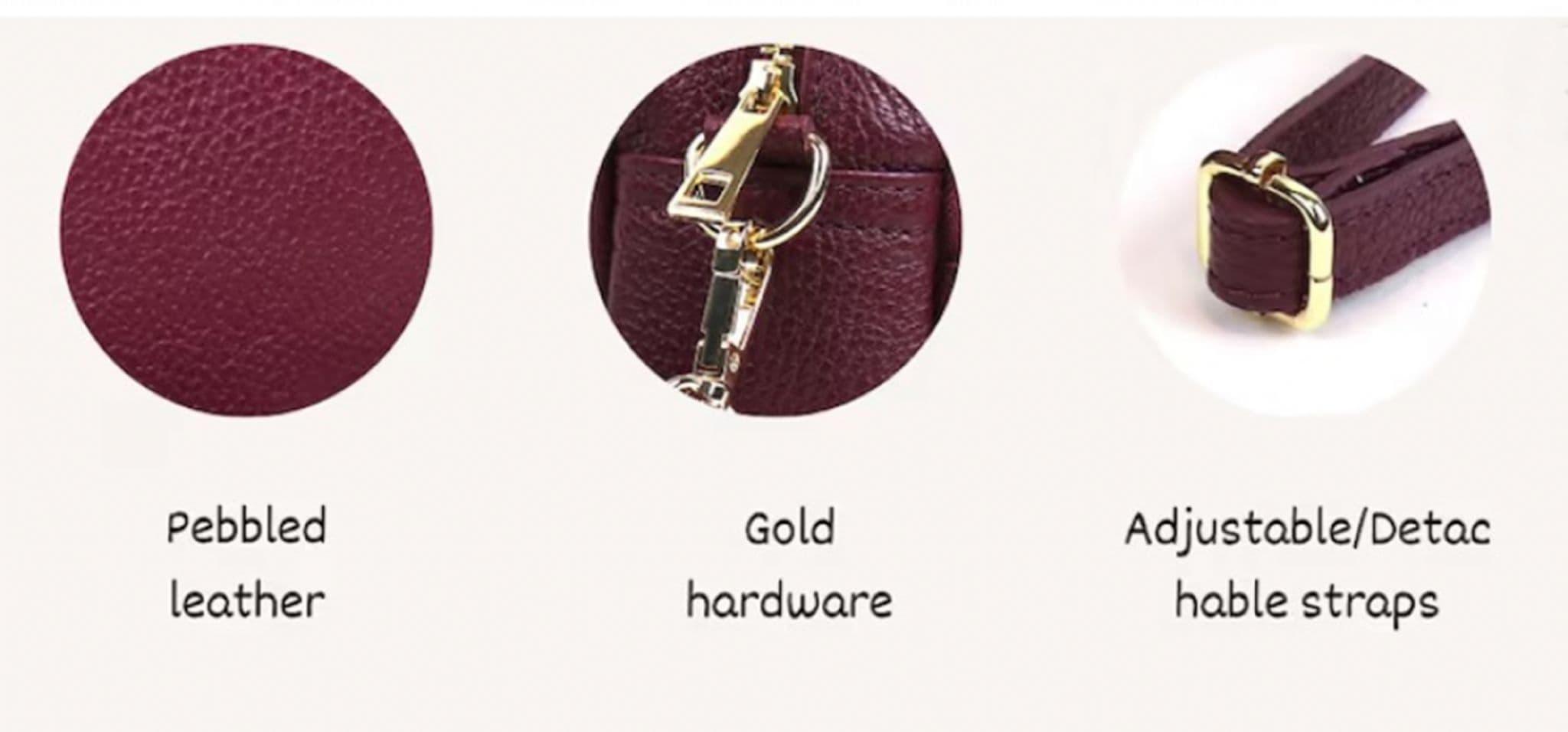 Large Camera Bag Double Zip & Compartment Crossbody Shoulder Leather Handbag (Darker Colours)