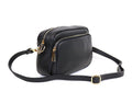 Large Camera Bag Double Zip & Compartment Crossbody Shoulder Leather Handbag (Darker Colours)