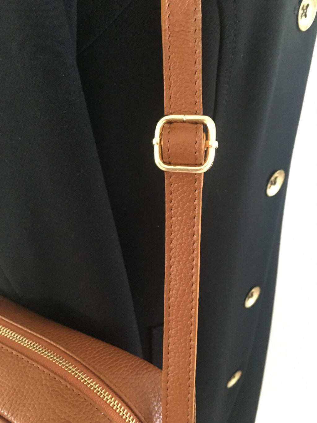 Large Crossbody Bag Italian Leather Tassel Shoulder Handbag Camera Style (Darker Colours)