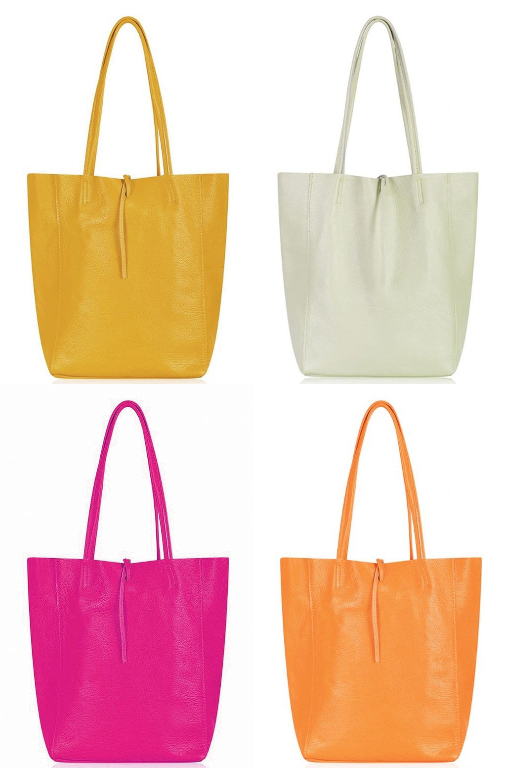 Large Shopper Shoulder Style Tote Handbag Italian Leather (Darker Colours)