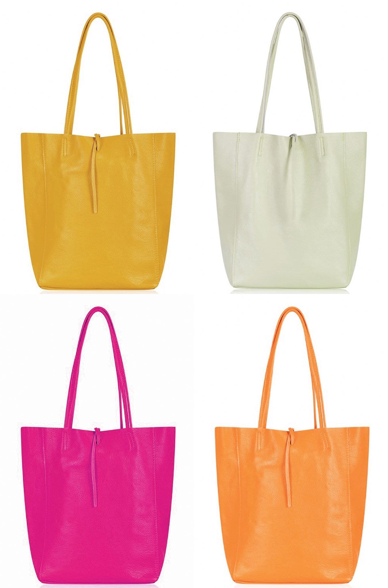 Large Shopper Shoulder Style Tote Handbag Italian Leather (Darker Colours)